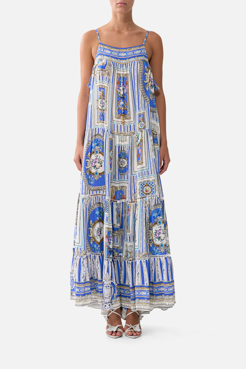 The CAMILLA BOYS SHORT SLEEVE CAMP COLLARED SHIRT TURKISH DELIGHT in our TURKISH DELIGHT print.
