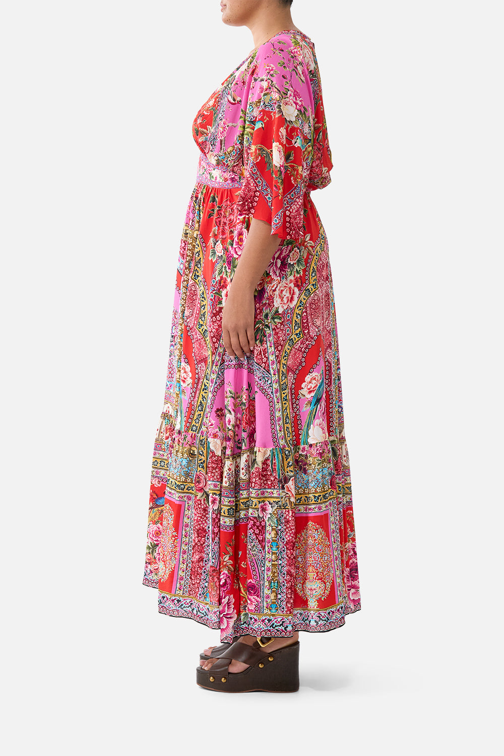 The CAMILLA BUTTON WAIST PLAYSUIT OTTOMAN OPULENCE in our  print.