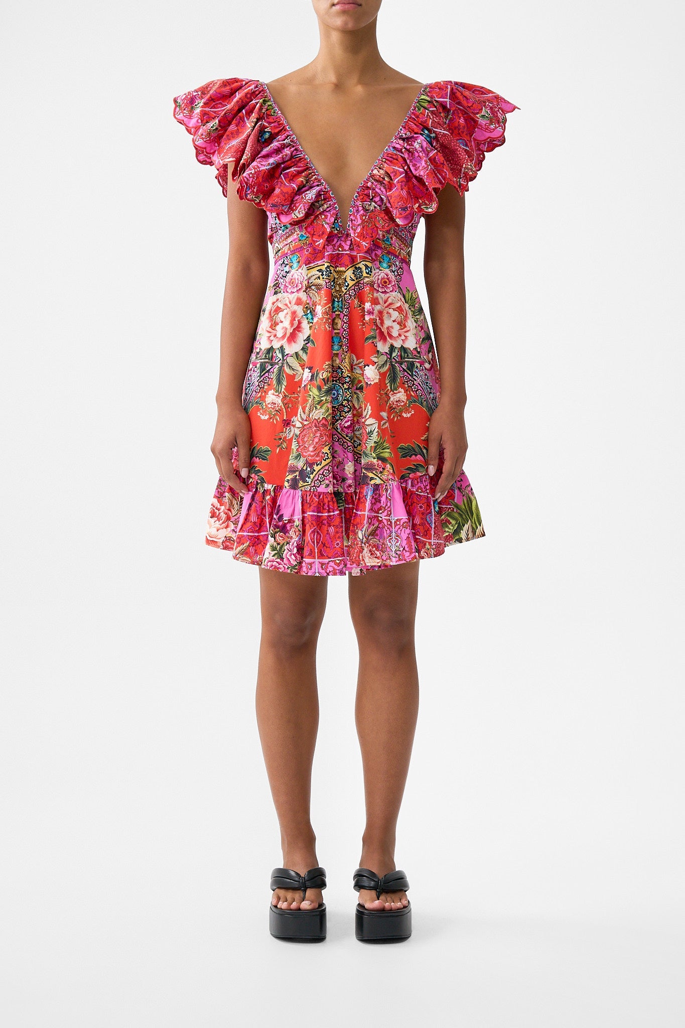 The CAMILLA V NECK UNDERWIRE ONE PIECE WITH SCOOP BACK SULTANAHMET SUMMER in our  print.