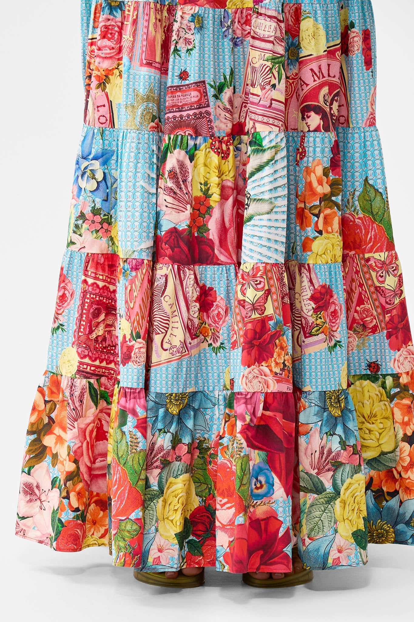 The CAMILLA JERSEY TANK DRESS OTTOMAN OPULENCE in our  print.