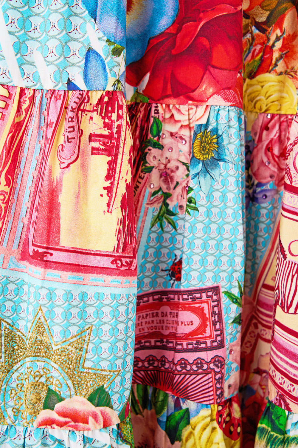 The CAMILLA JERSEY TANK DRESS OTTOMAN OPULENCE in our  print.