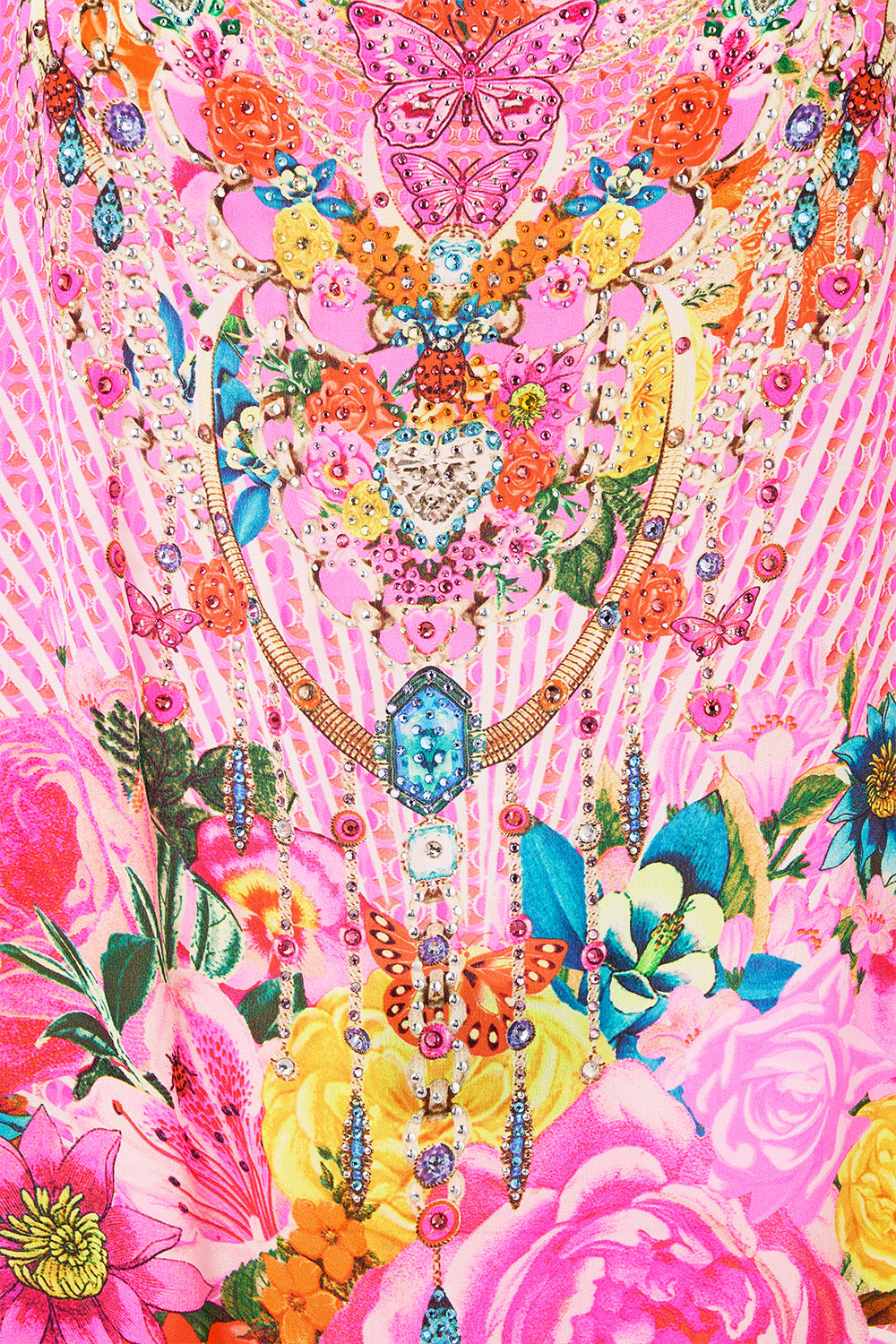 The CAMILLA LACE TUCK FRONT SHORT KAPADOKYA KITSCH in our  print.