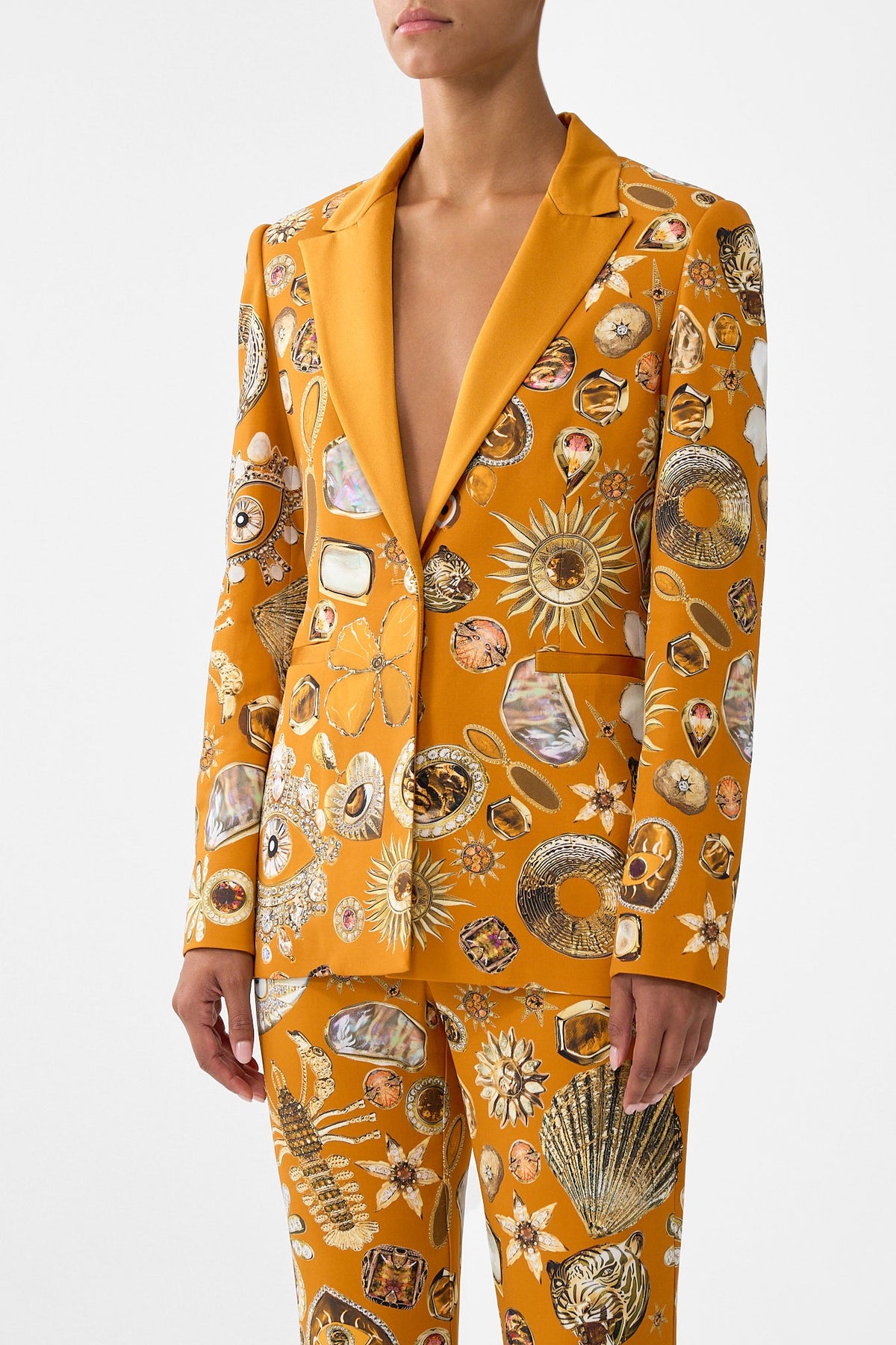 SINGLE BREASTED PEAK COLLAR BLAZER TALISMANS OF TURKIYE