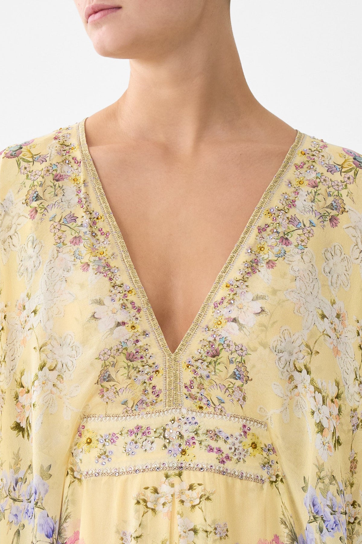 LONG KAFTAN WITH WAIST DETAIL DARLING BUDS