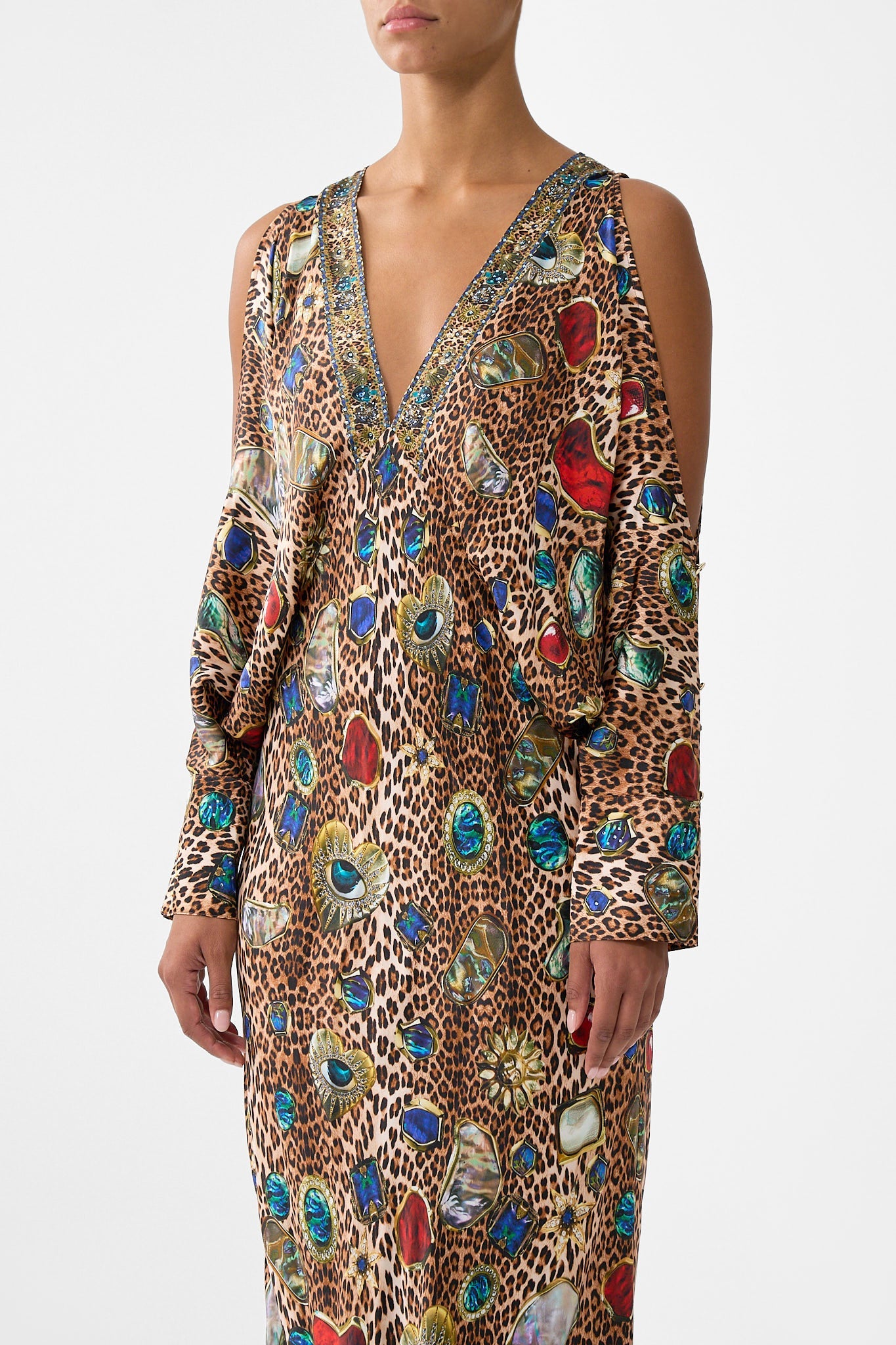 The CAMILLA MID LENGTH BOARDSHORT WITH ELASTIC WAIST MY HOMESPUN HEART in our  print.