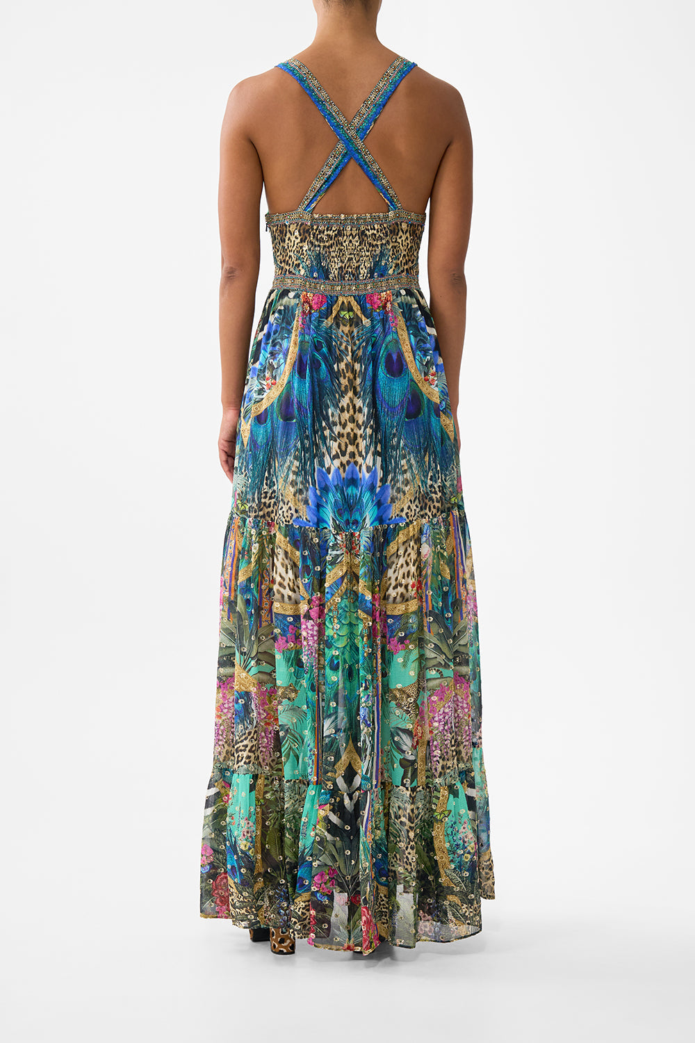 BEAD STRAP GATHERED PANEL DRESS ANIMAL ALCHEMY