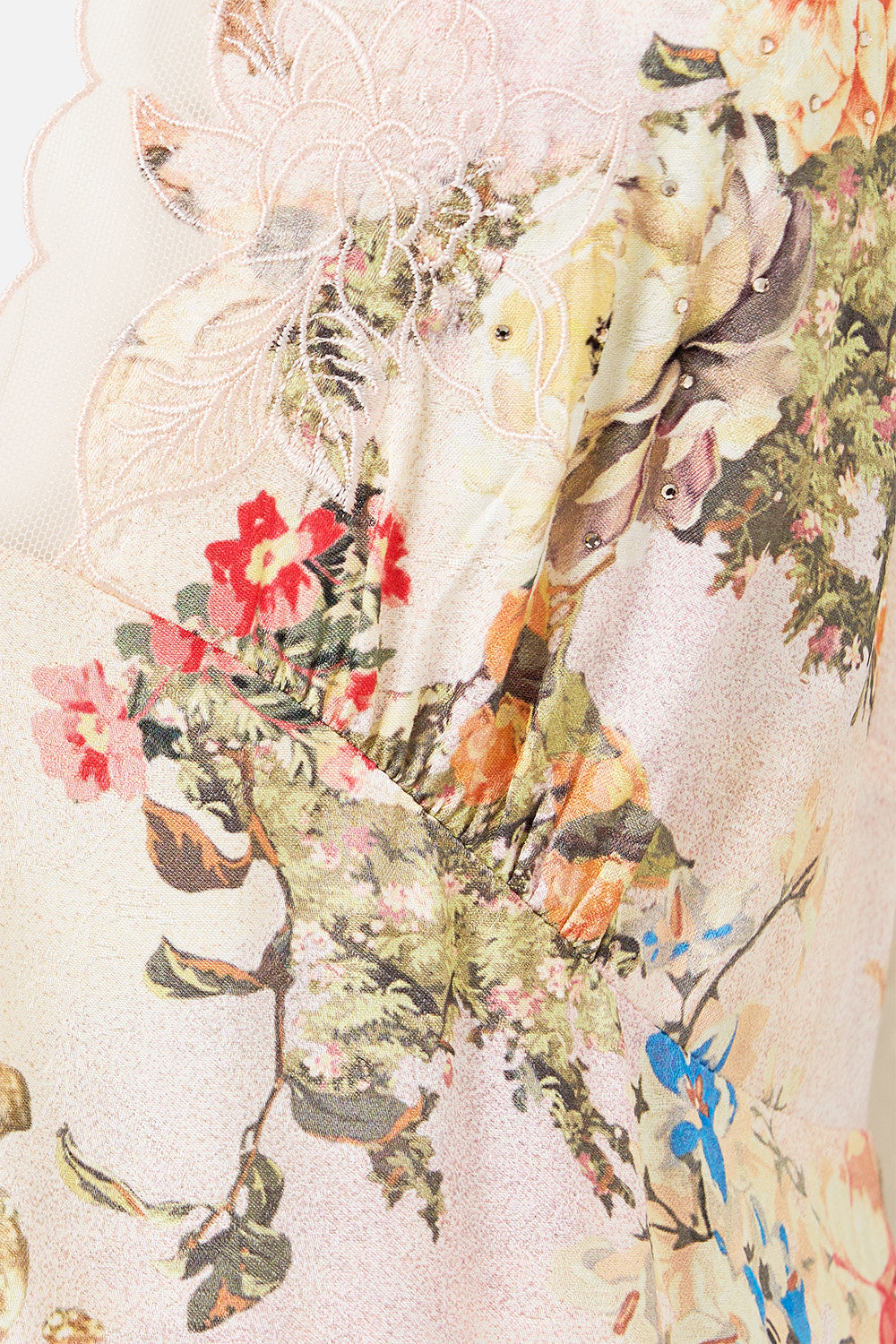 The CAMILLA BUTTON THROUGH SCARF BLOUSE MINIATURE MOMENTS in our  print.