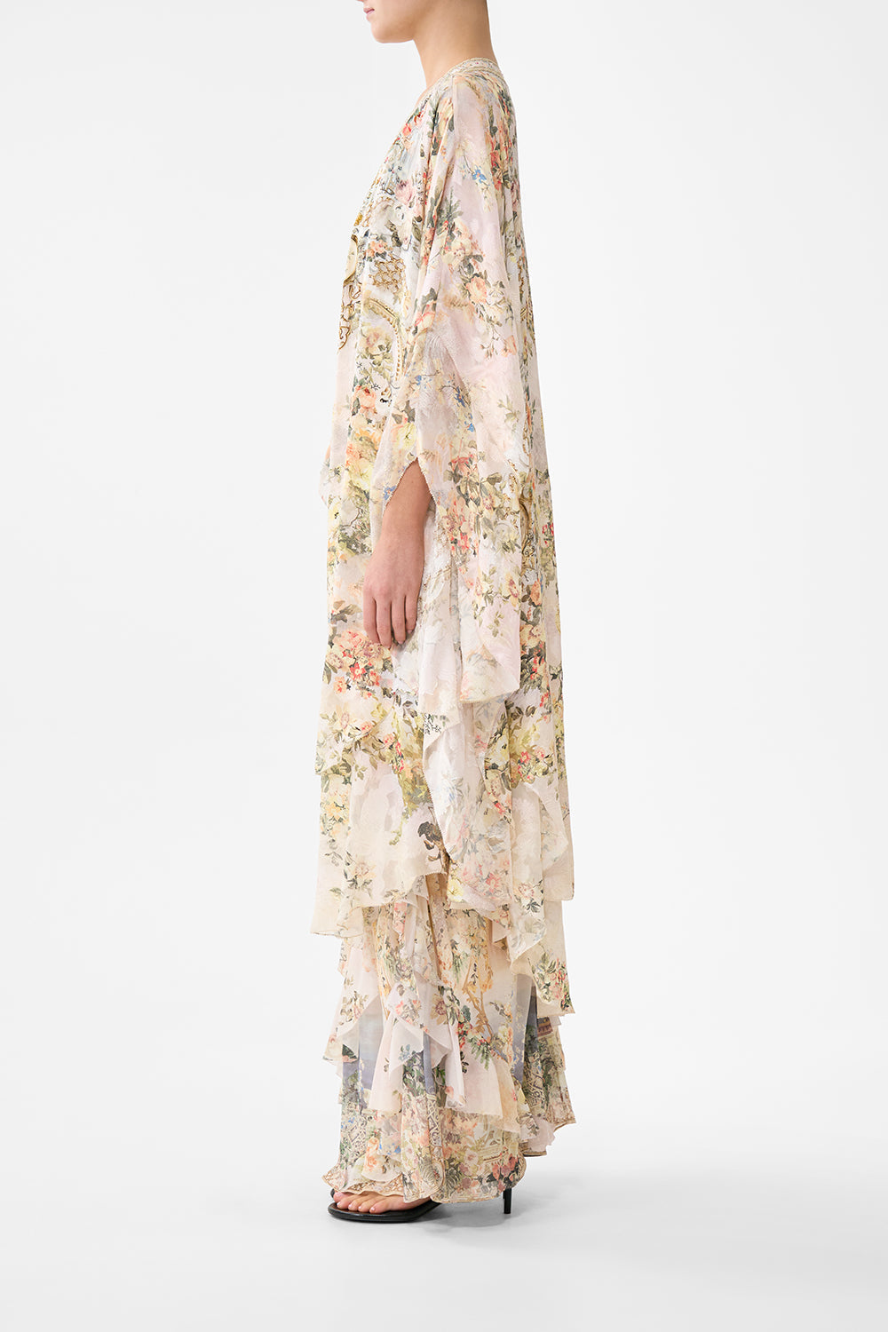 The CAMILLA DEEP V-NECK HARDWARE SHORT KAFTAN LEGEND HAS IT in our  print.