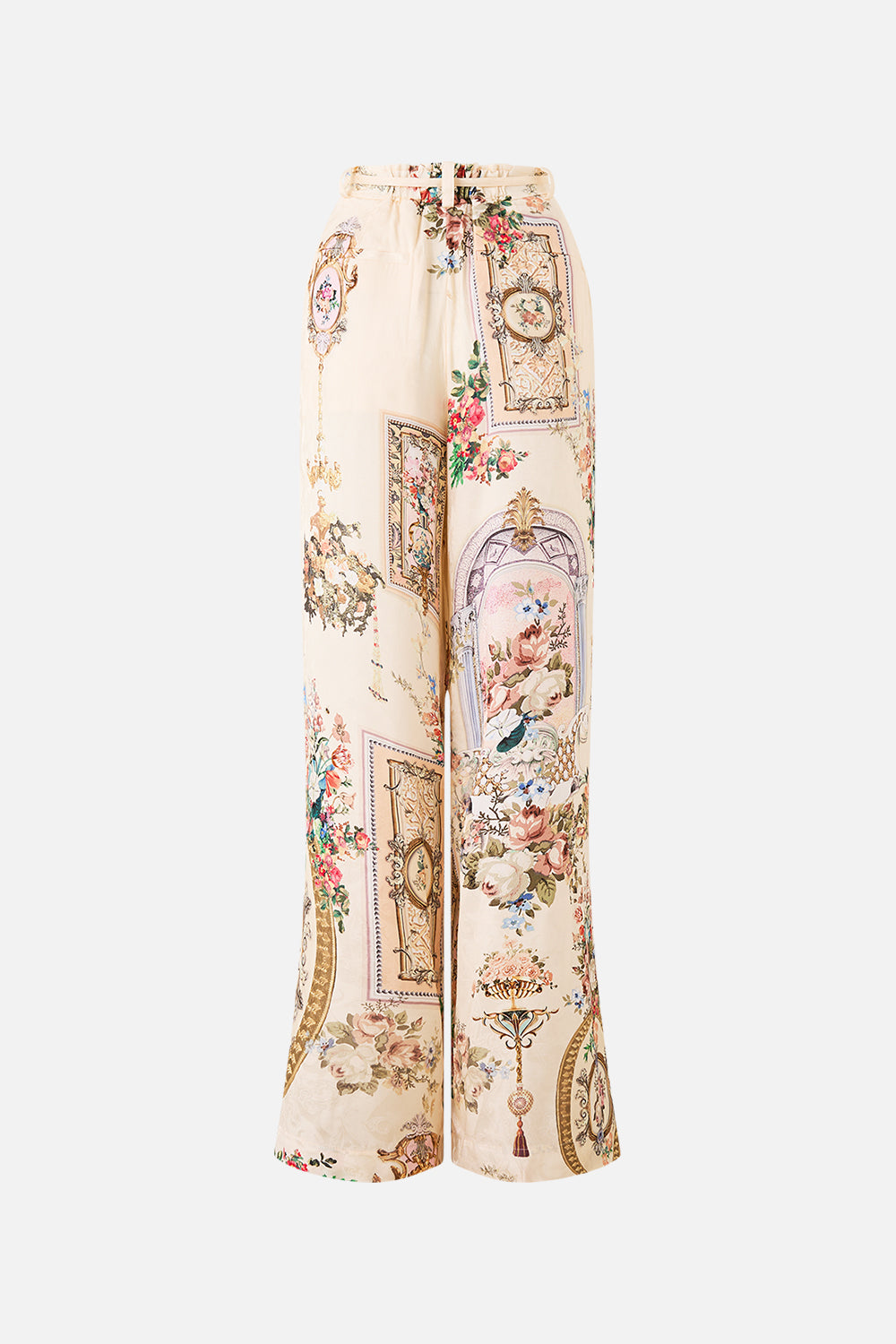 The CAMILLA BUTTON THROUGH COLLARED TOP BAZAAR BLOOMS in our  print.