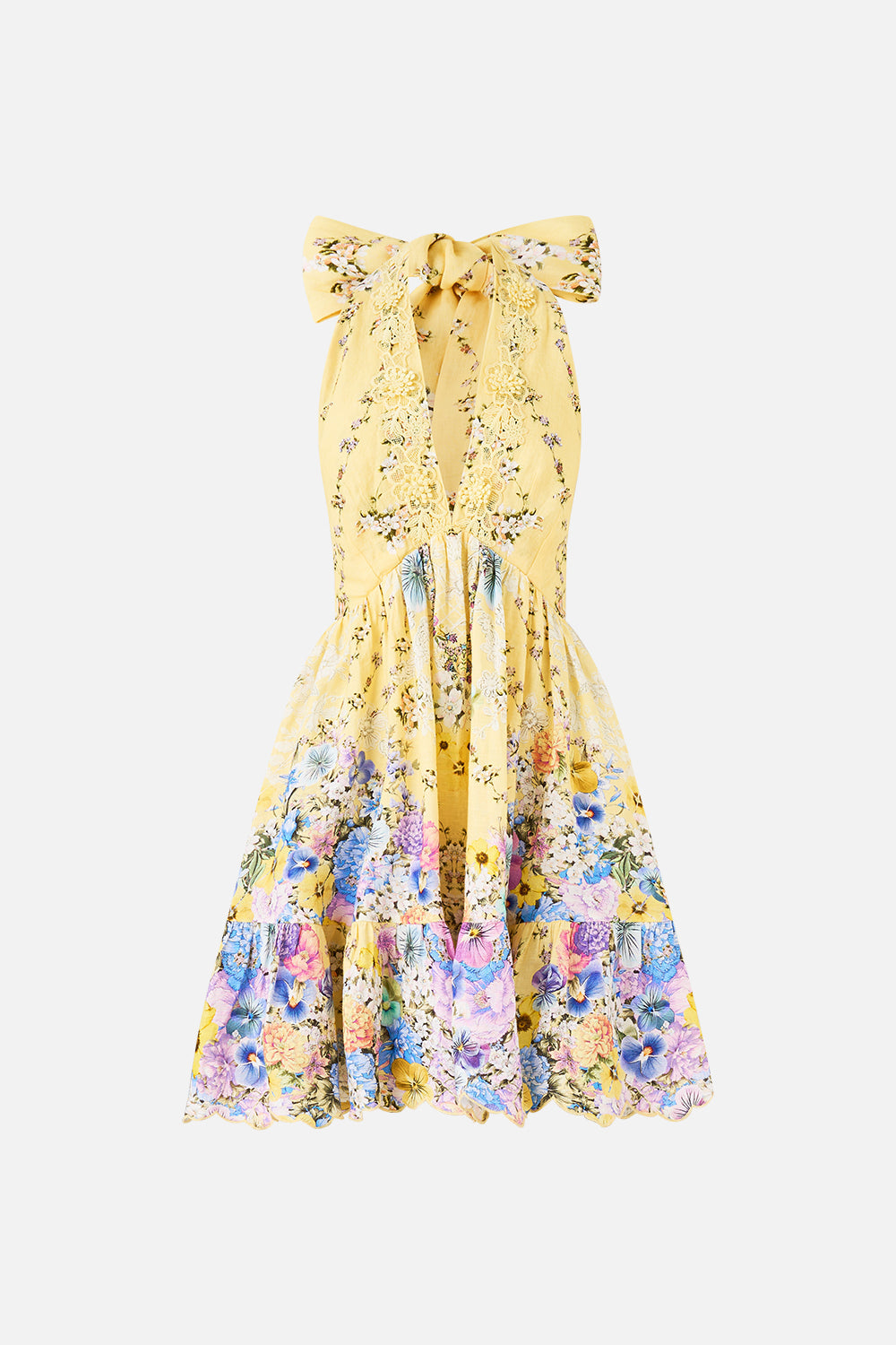 The CAMILLA GATHER NECK HARDWARE MAXI DRESS TURKISH DELIGHT in our  print.