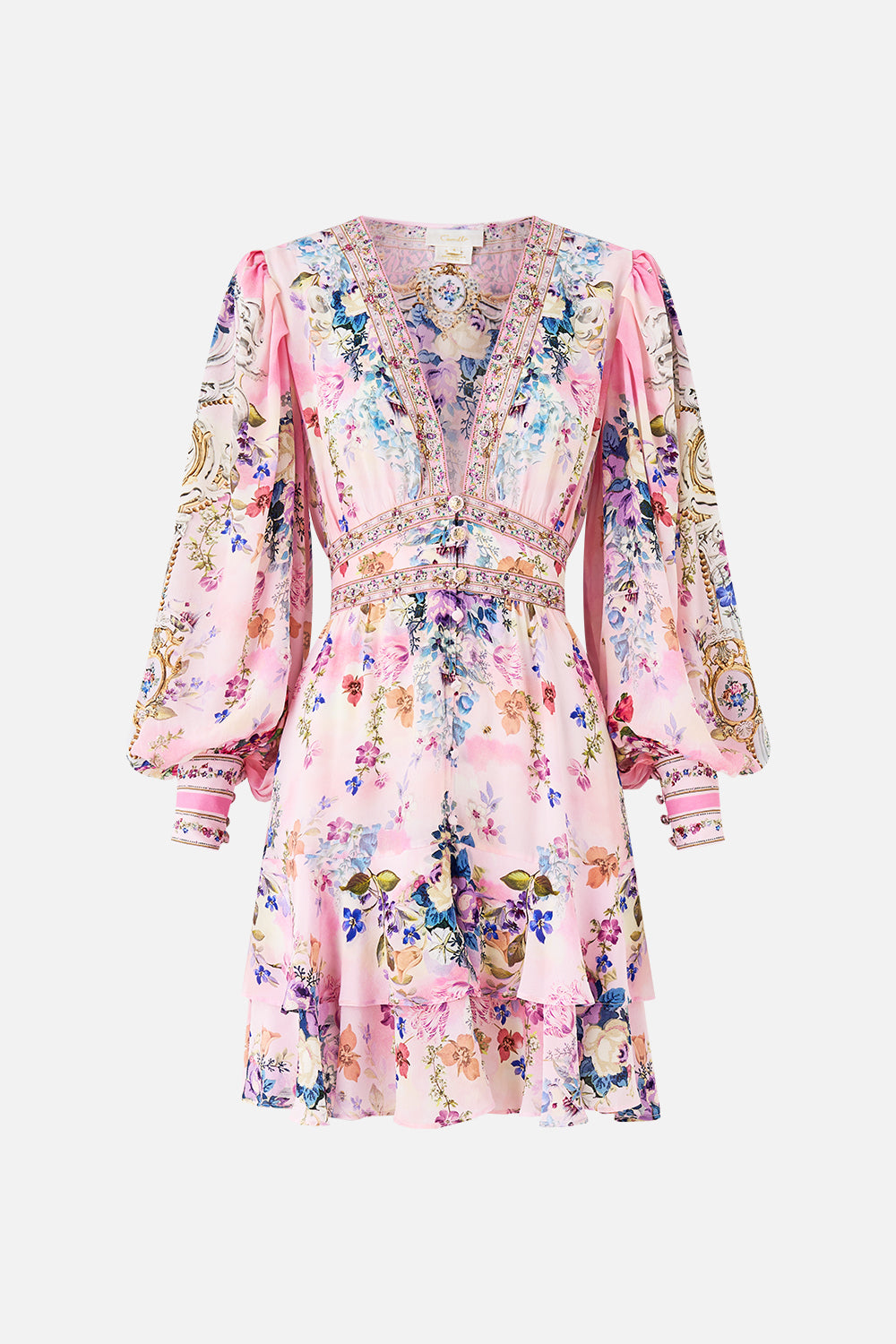 The CAMILLA V-NECK FLARED JUMPSUIT ILLUSTRATION NATION in our  print.