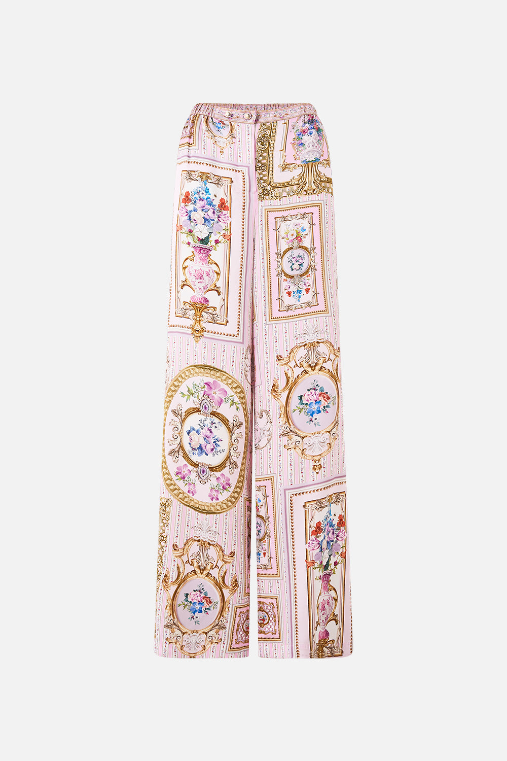 The CAMILLA LOUNGE PANT HEIRLOOM EMPIRE in our  print.