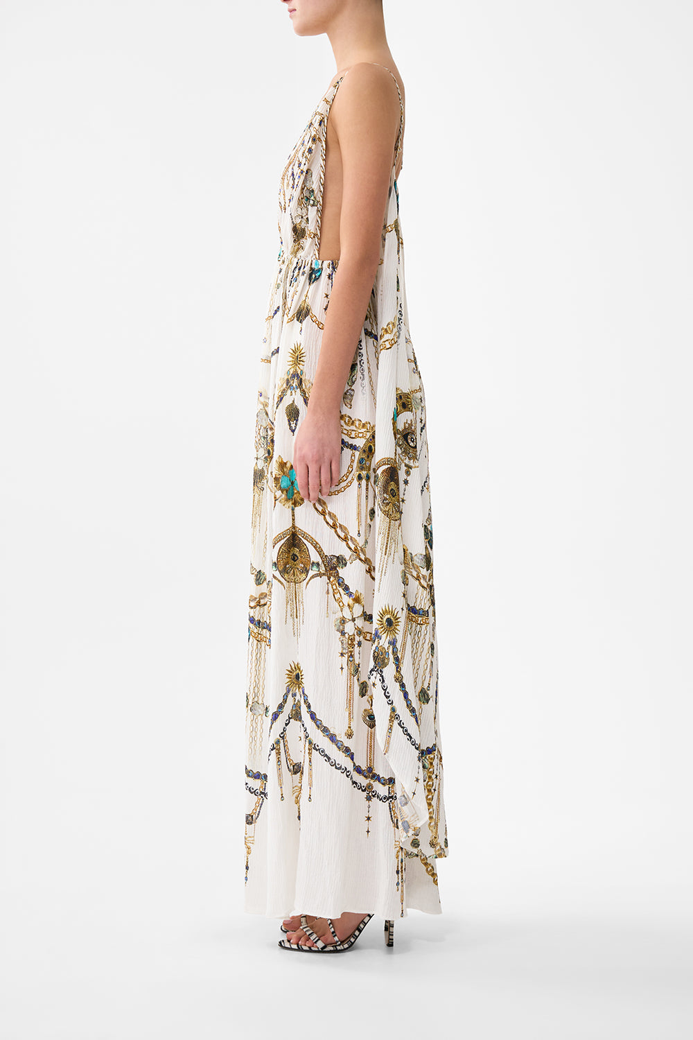 The CAMILLA BABIES ZIP FRONT PADDLE SUIT WITH FRILL BACK ILLUSTRATION NATION in our  print.