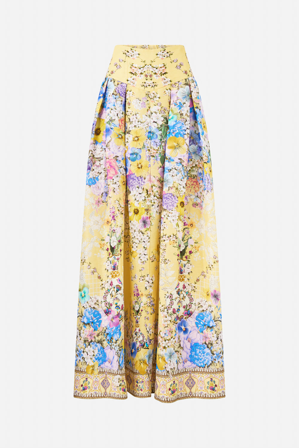 The CAMILLA TIERED DRESS WITH COLLAR BODRUM BOTANICALS in our  print.