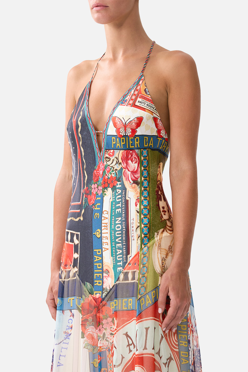 The CAMILLA KIDS ROUND NECK LAYERED HIGH LOW DRESS ILLUSTRATION NATION in our  print.