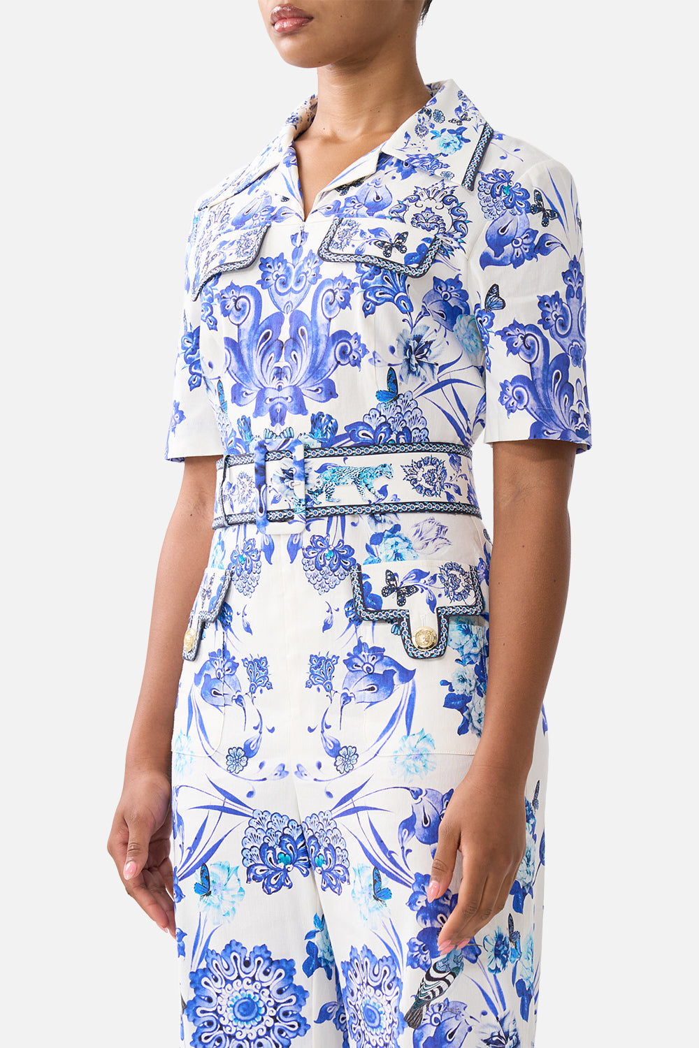 The CAMILLA OPEN FRONT CARDI CAPE FOOTSTEPS IN FOLKLORE in our  print.