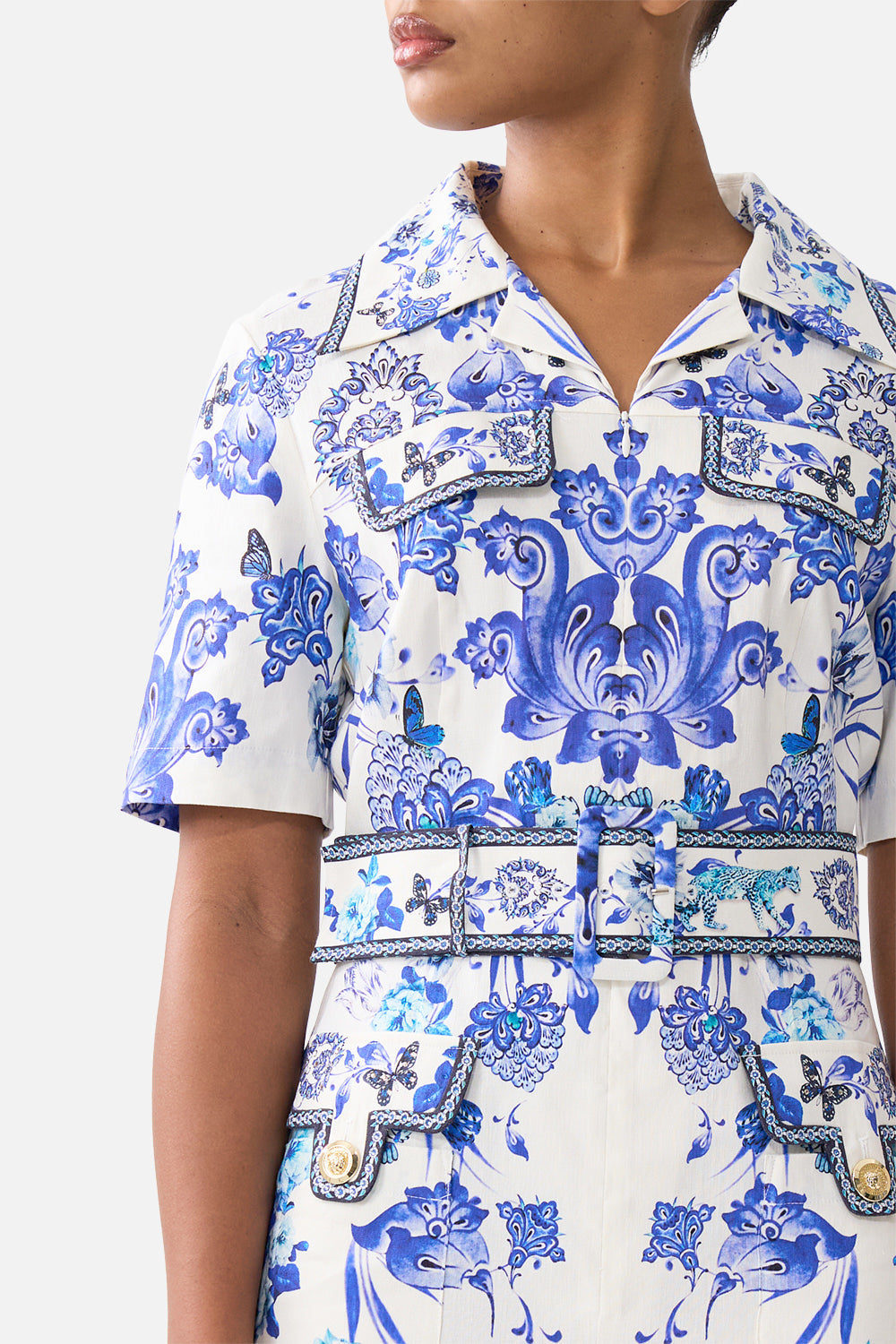The CAMILLA OPEN FRONT CARDI CAPE FOOTSTEPS IN FOLKLORE in our  print.
