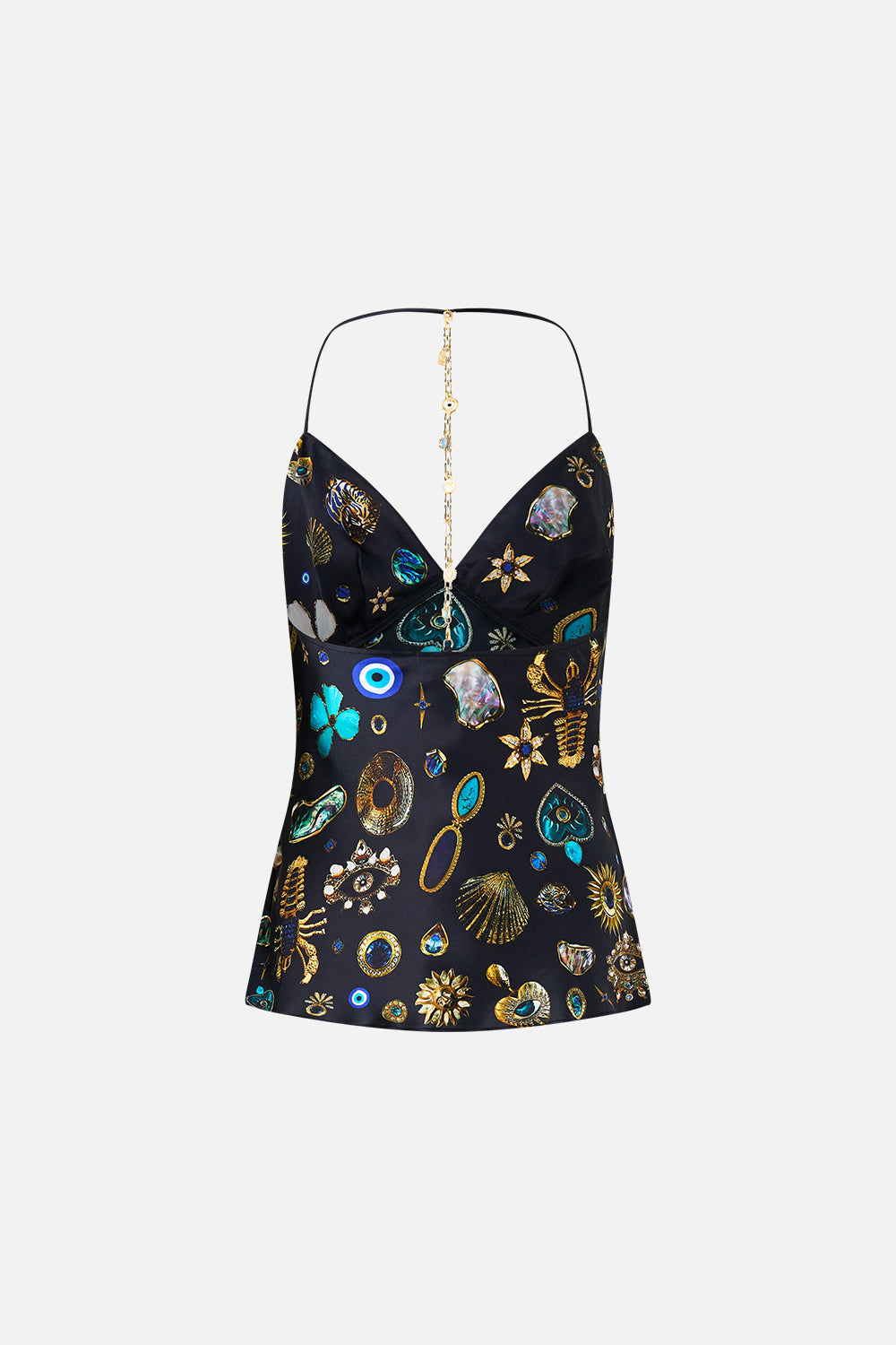 The CAMILLA MID LENGTH BOARDSHORT WITH ELASTIC WAIST KAPADOKYA KITSCH in our  print.