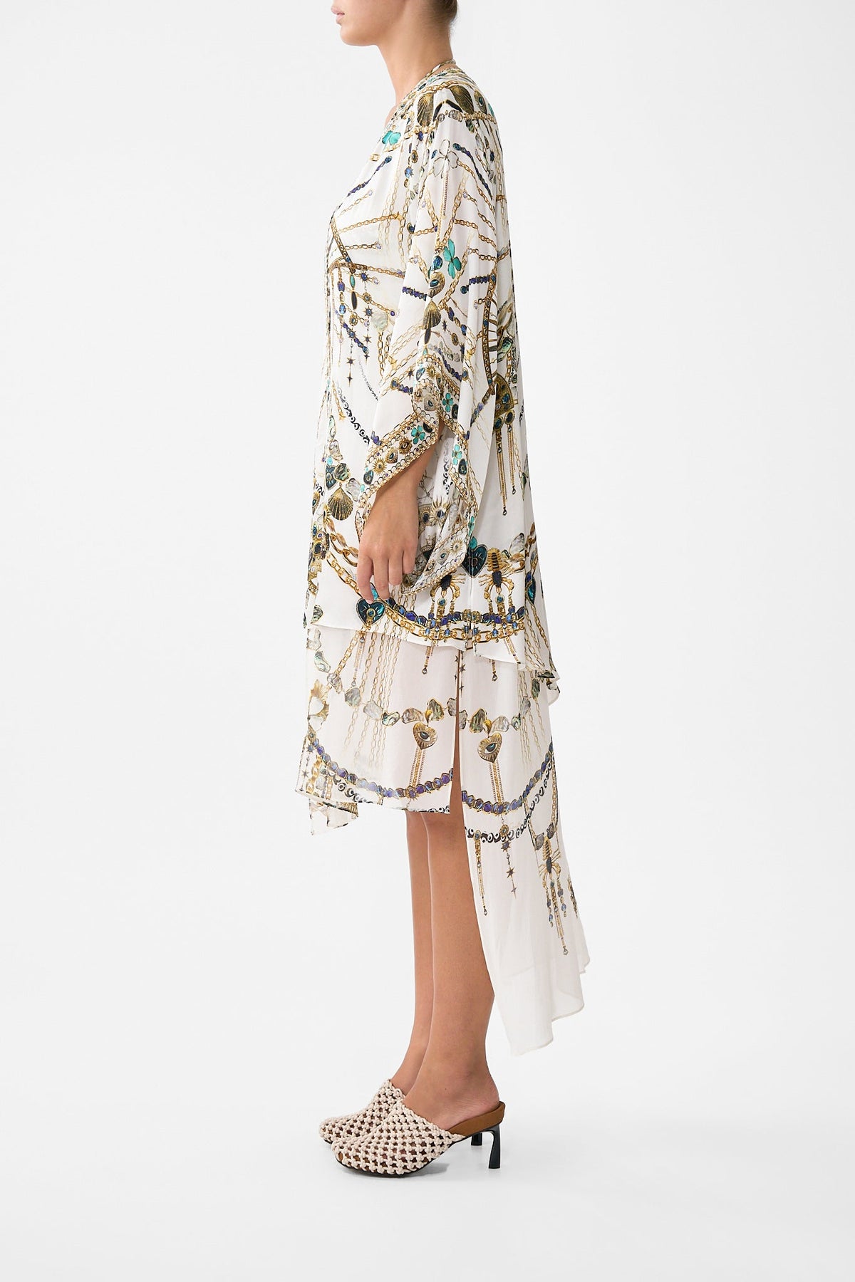 The CAMILLA kimono with long underlayer from our print chain gang