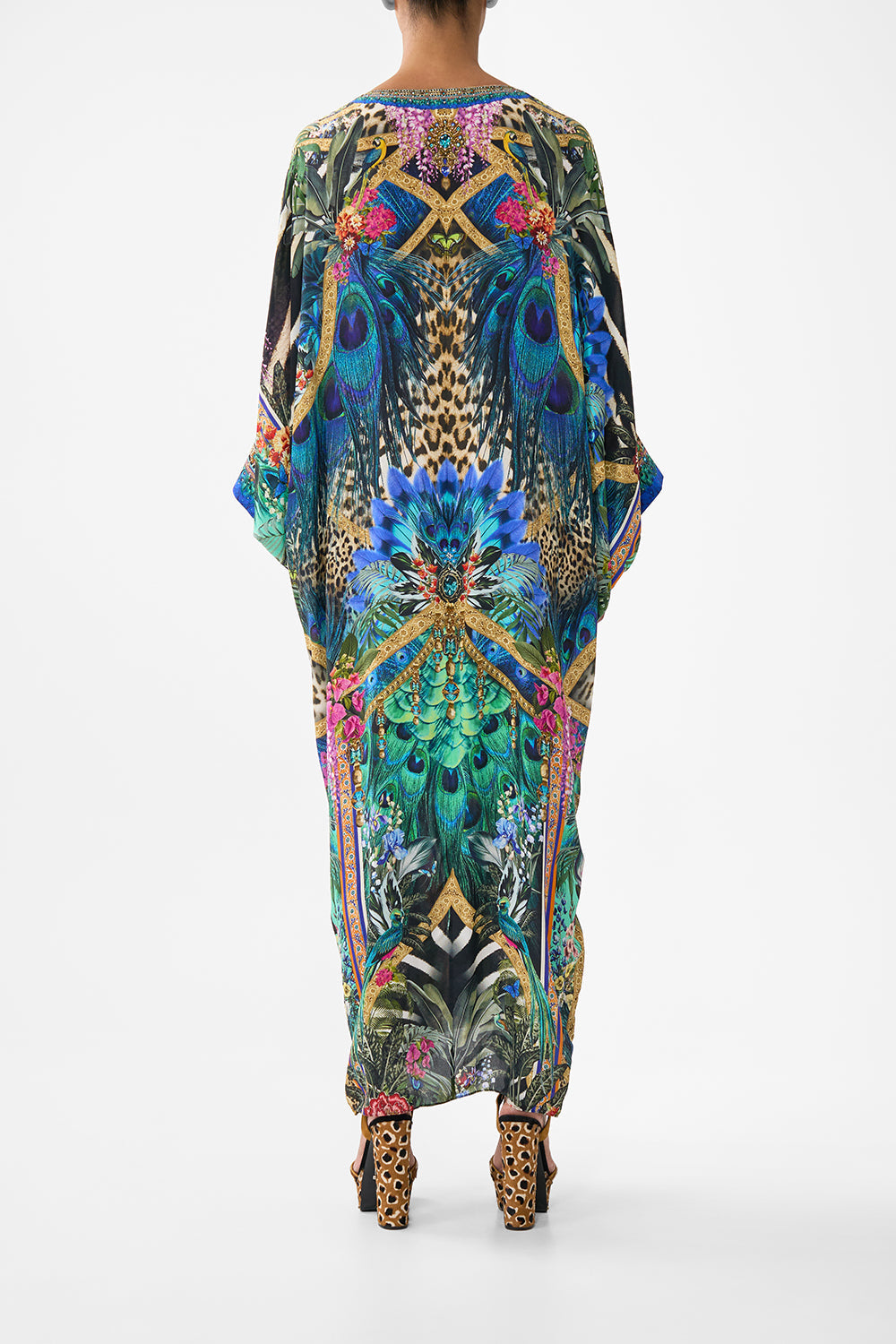 The CAMILLA MID LENGTH BOARDSHORT WITH ELASTIC WAIST THEY CALLED HER NEFERTARI in our  print.