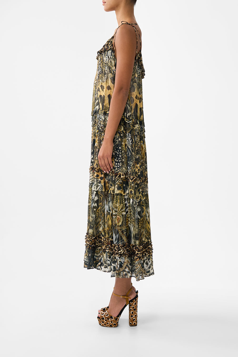 The CAMILLA BUTTON THROUGH SCARF BLOUSE HEIRLOOM EMPIRE in our  print.