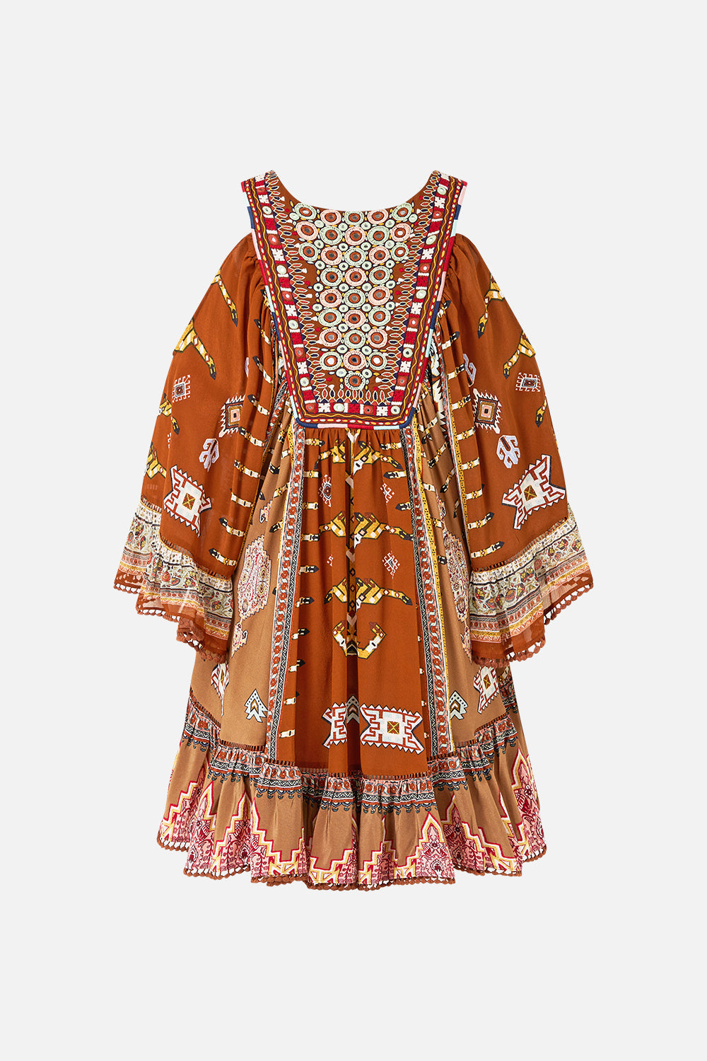 DROP SHOULDER RUFFLE DRESS FABRIC OF TIME