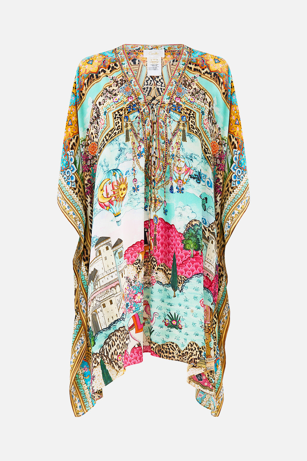 The CAMILLA BLOUSON SLEEVE LAYER HEIRLOOM EMPIRE in our  print.