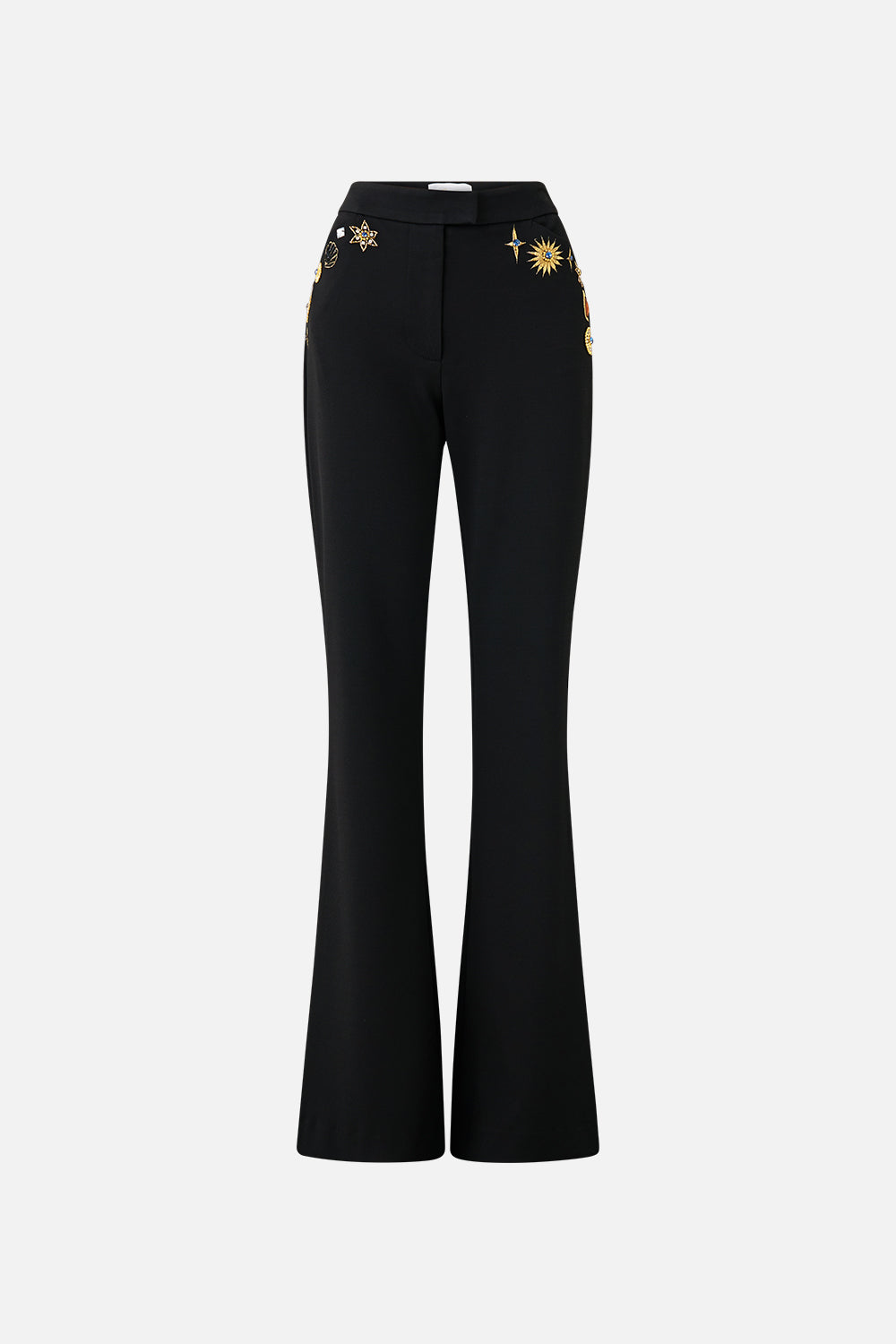 The CAMILLA SHIRRED WAIST PANT CONCUBINES, SULTANS & COURTIERS in our  print.