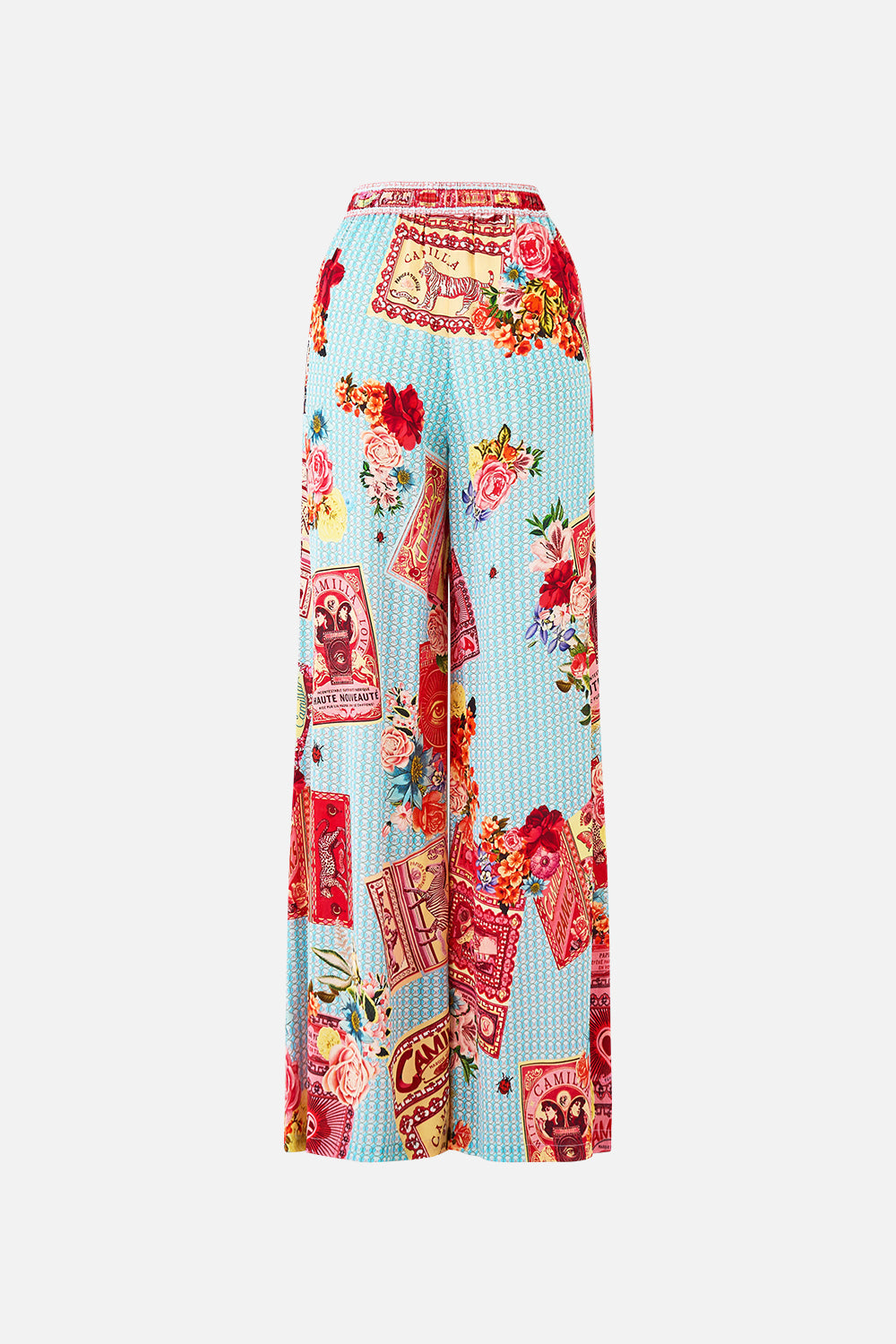 The CAMILLA WAISTED DRESS WITH HEM RUFFLE HEIRLOOM EMPIRE in our HEIRLOOM EMPIRE print.