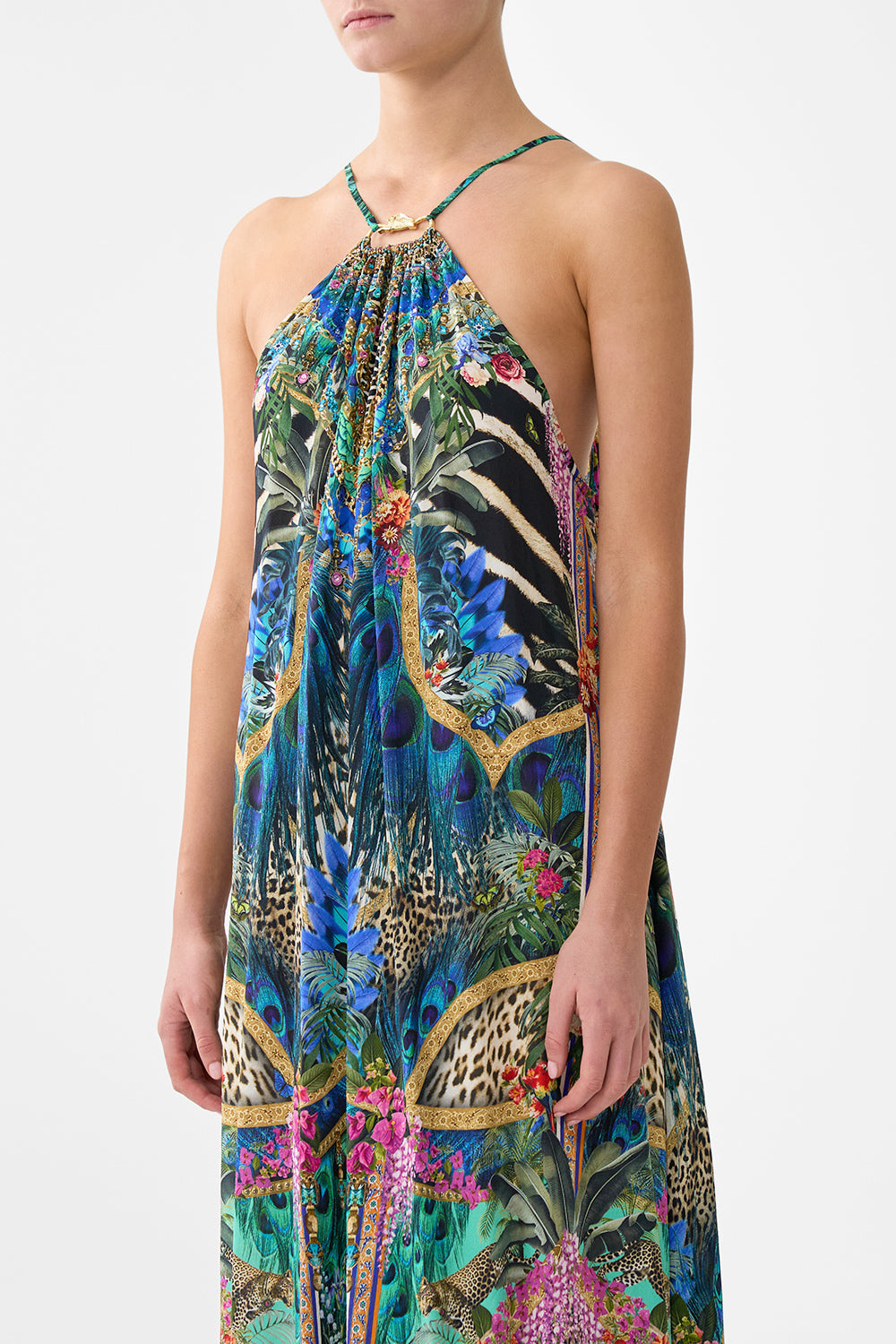 The CAMILLA MID LENGTH BOARDSHORT WITH FIXED WAIST PAPERS AND CURIOUS CAPERS in our PAPERS AND CURIOUS CAPERS print.