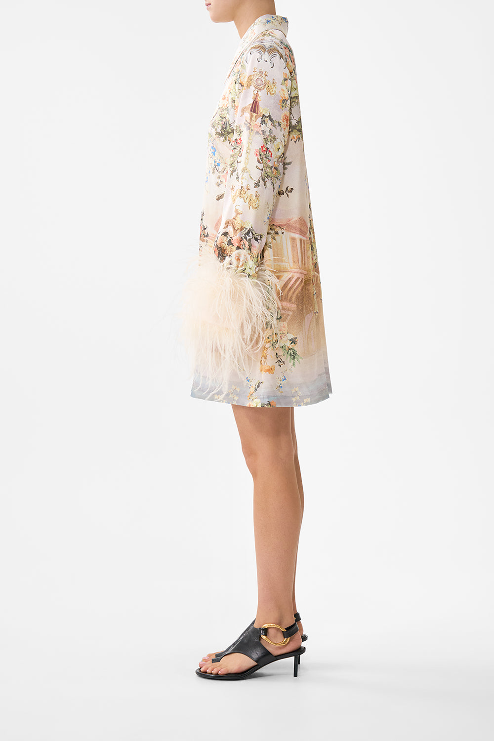 MINI SHIRT DRESS WITH FEATHERS TWILIGHT IN ISTANBUL