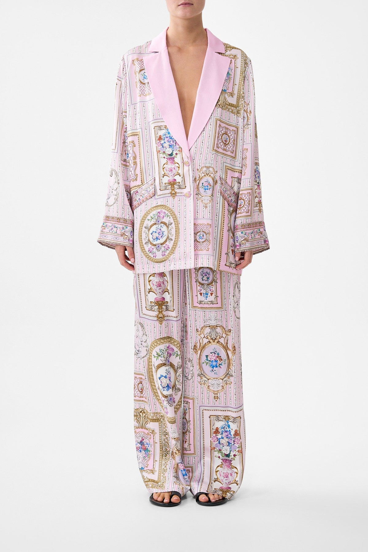 The CAMILLA relaxed suit jacket from our print palatial pastels
