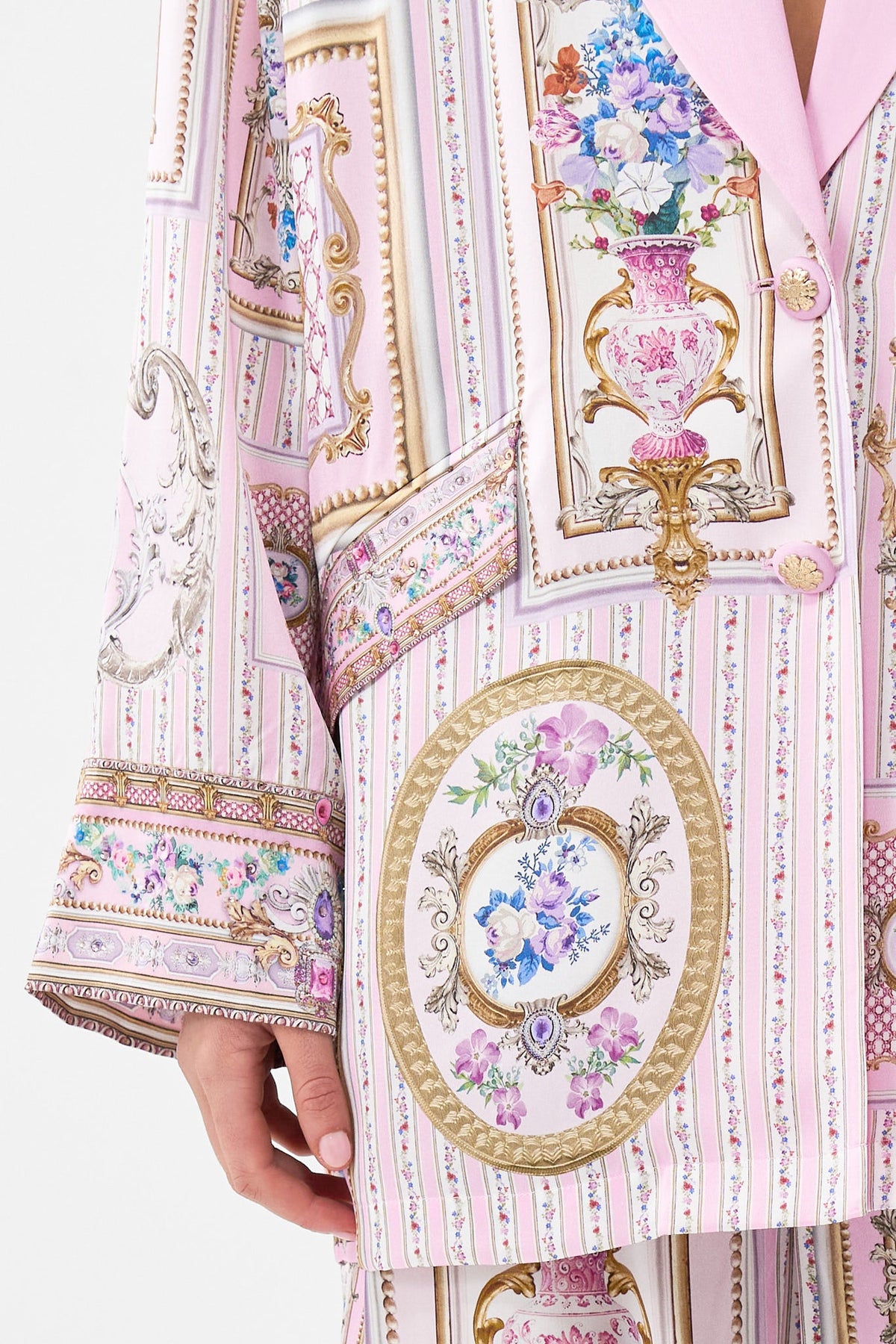 The CAMILLA relaxed suit jacket from our print palatial pastels