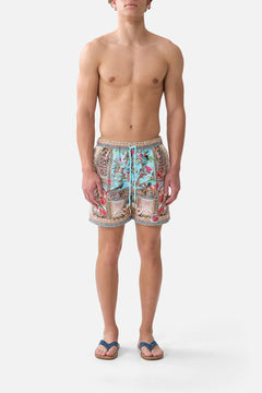 MID LENGTH BOARDSHORT WITH ELASTIC WAIST SULTANS AND QUEENS