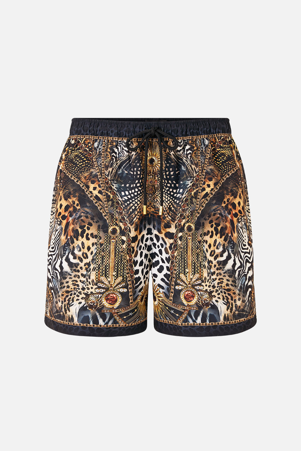 MID LENGTH BOARDSHORT WITH ELASTIC WAIST FELINE FOLKLORE