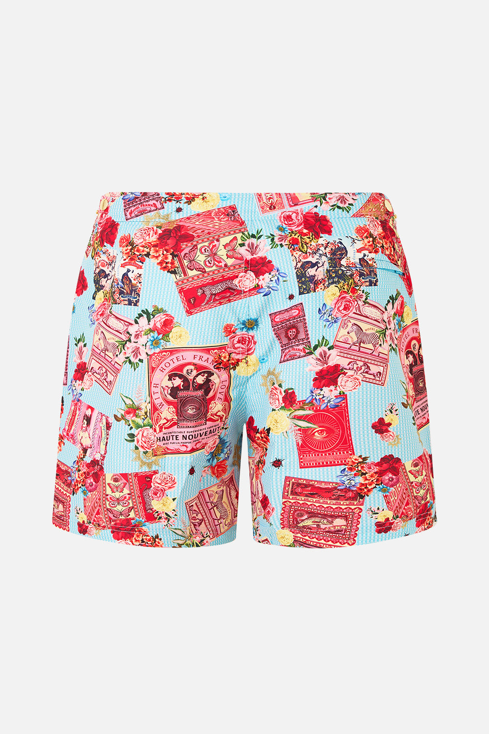 MID LENGTH BOARDSHORT WITH FIXED WAIST PAPERS AND CURIOUS CAPERS