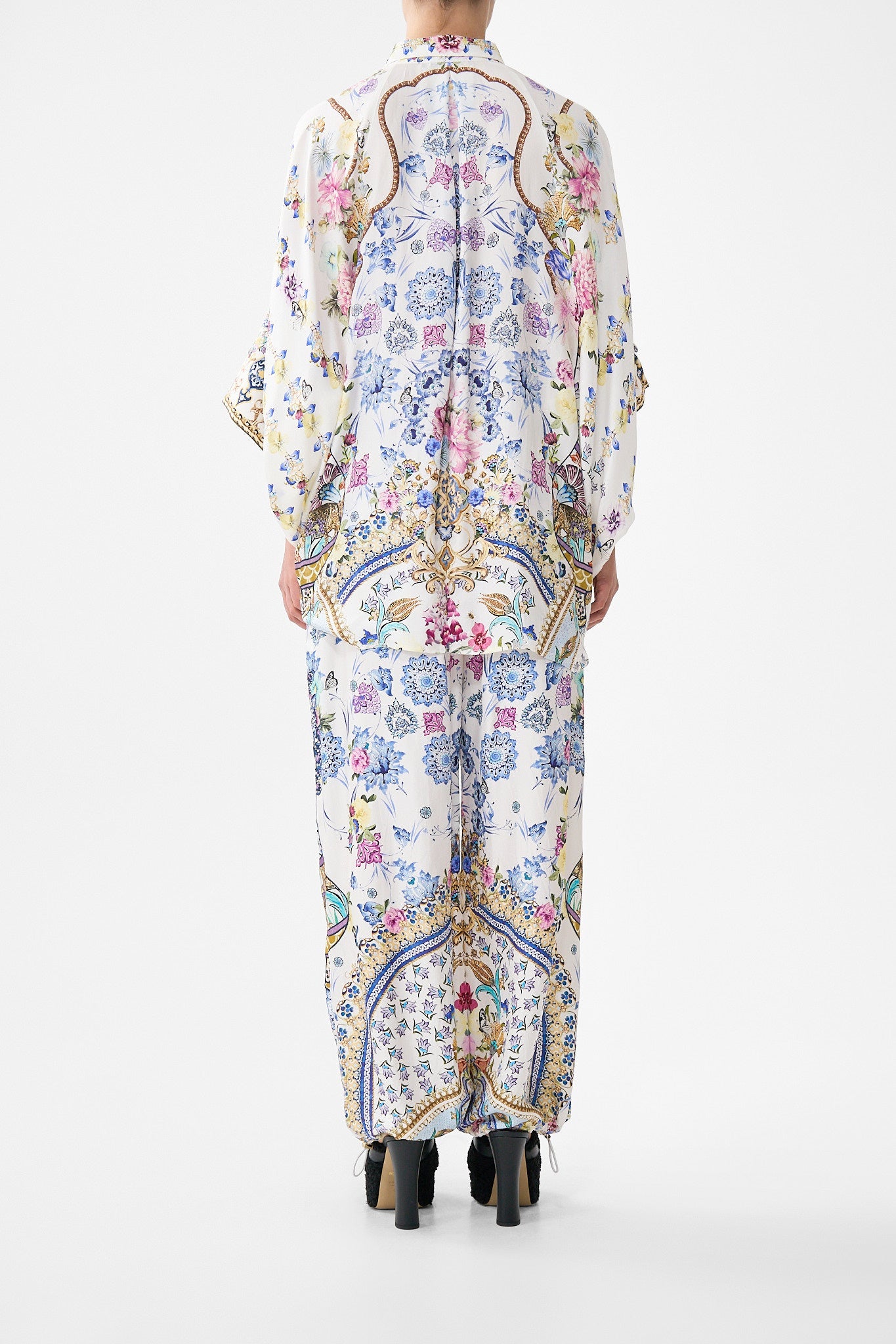 The CAMILLA SWEETHEART NECK ONE PIECE WITH TIE FRONT NAVÀS NOUVEAU in our  print.