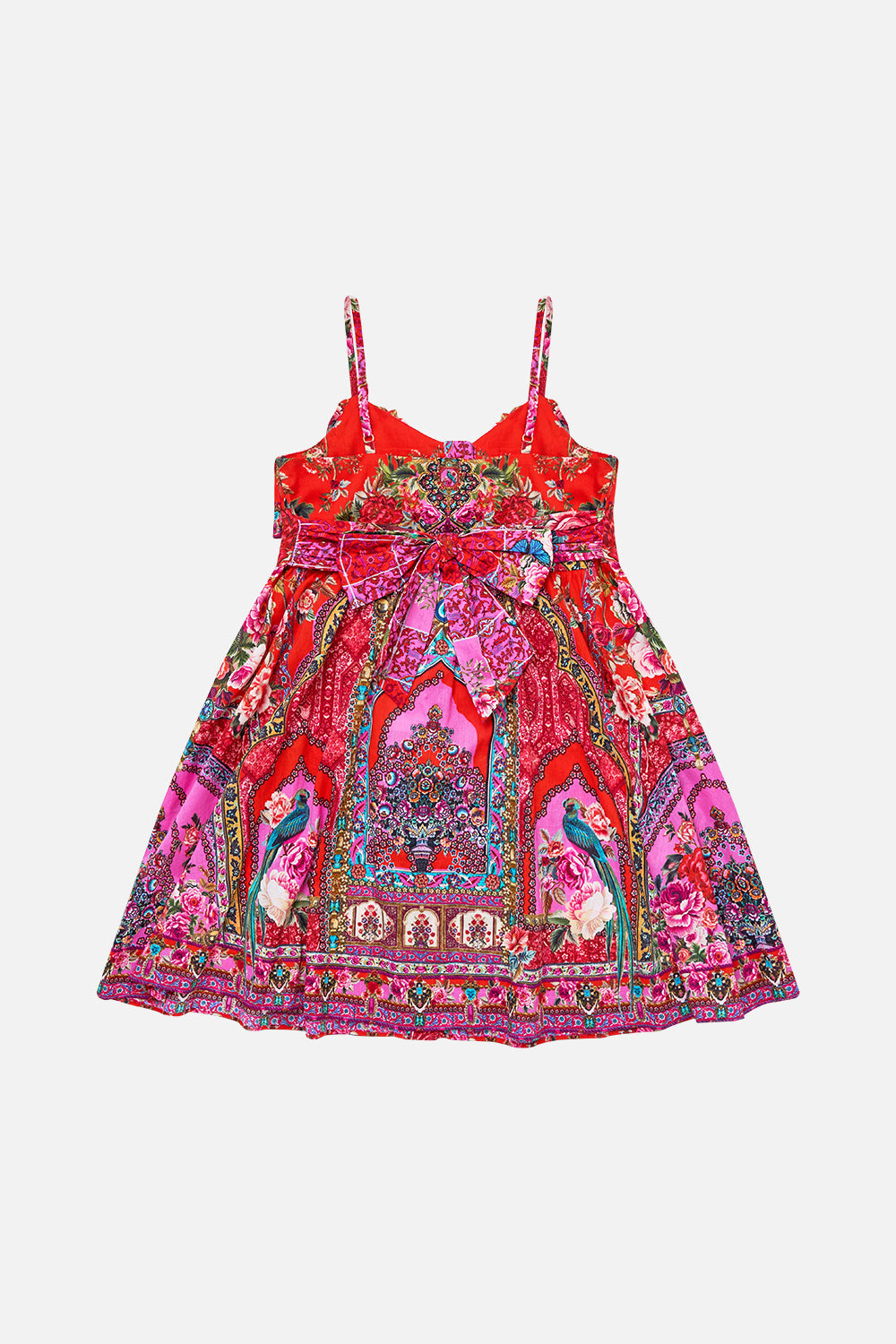 The CAMILLA TUCK FRONT PANT BODRUM BOTANICALS in our BODRUM BOTANICALS print.