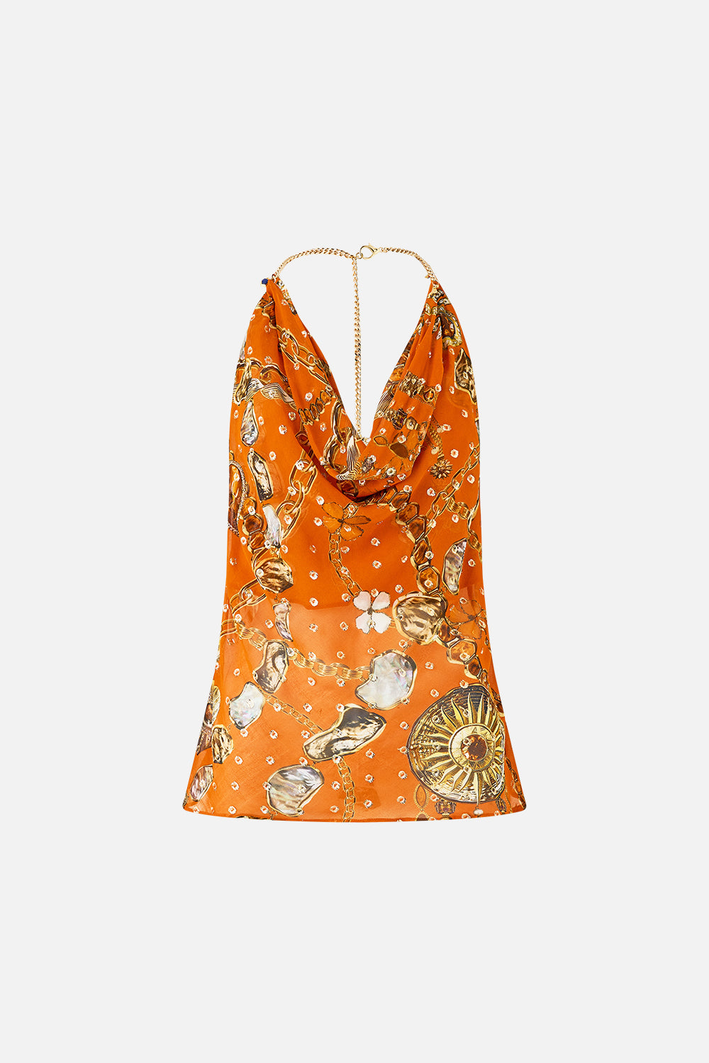 The CAMILLA SHORT WAISTED DRESS MIDSUMMER MOSAICS in our  print.