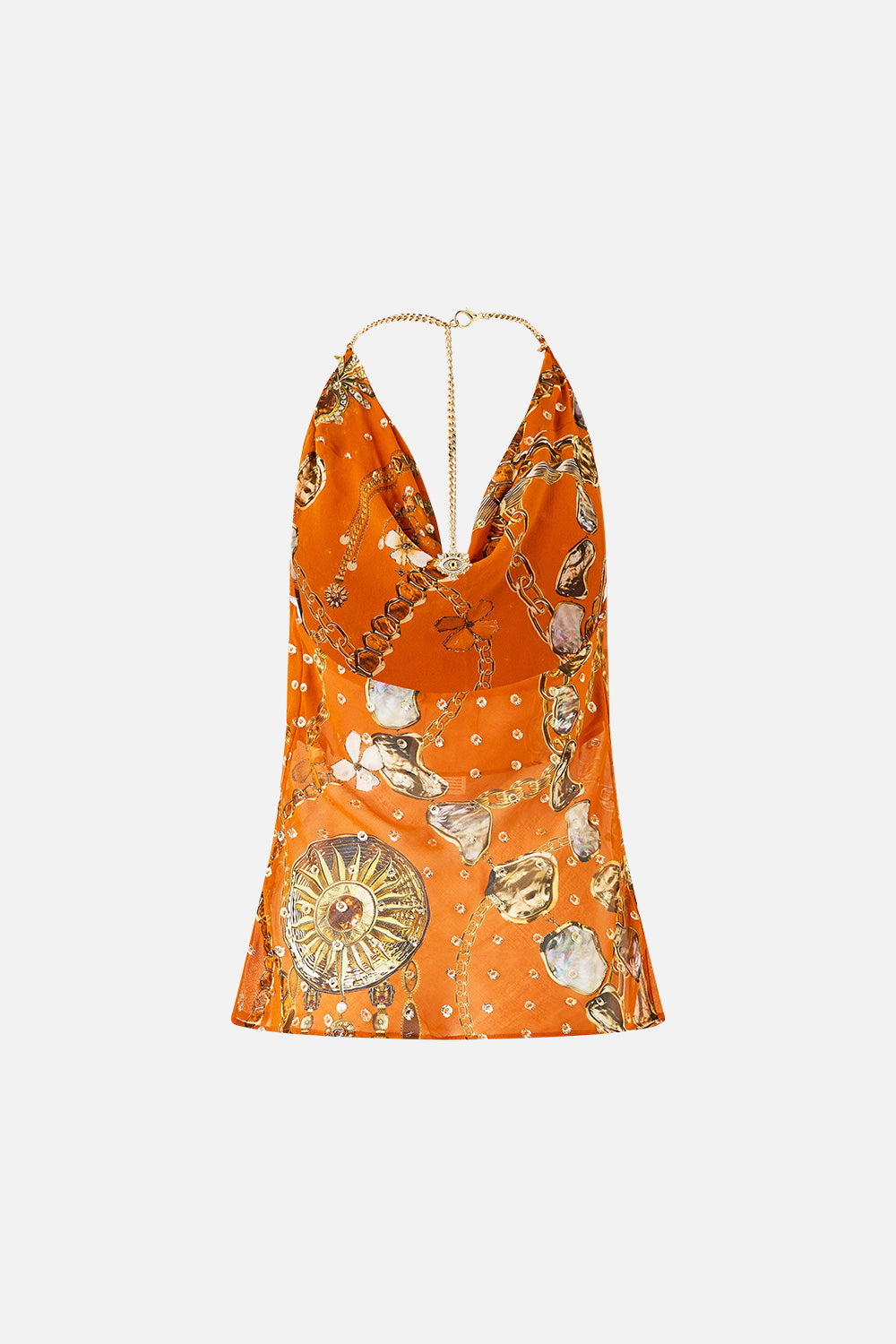 The CAMILLA BLOUSON SLEEVE LAYER MIDSUMMER MOSAICS in our  print.