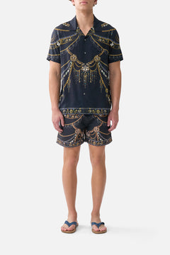 SHORT SLEEVE CAMP COLLARED SHIRT AMULETS AND ALCHEMY