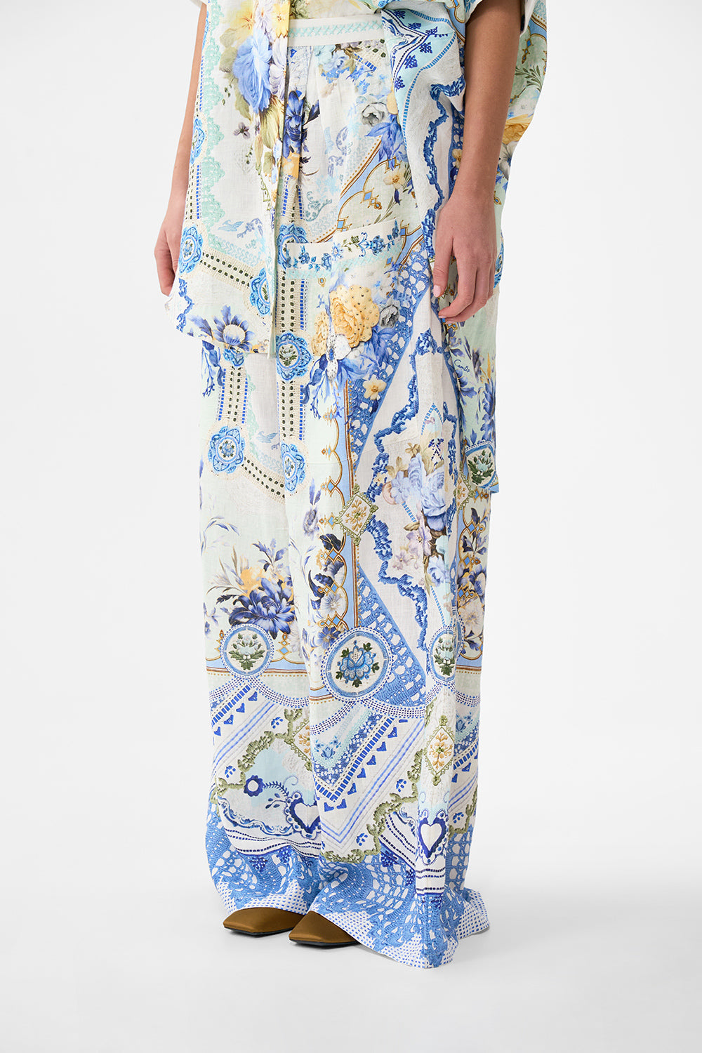 The CAMILLA SHOESTRING STRAP JUMPSUIT THE BOSPHOROUS in our  print.