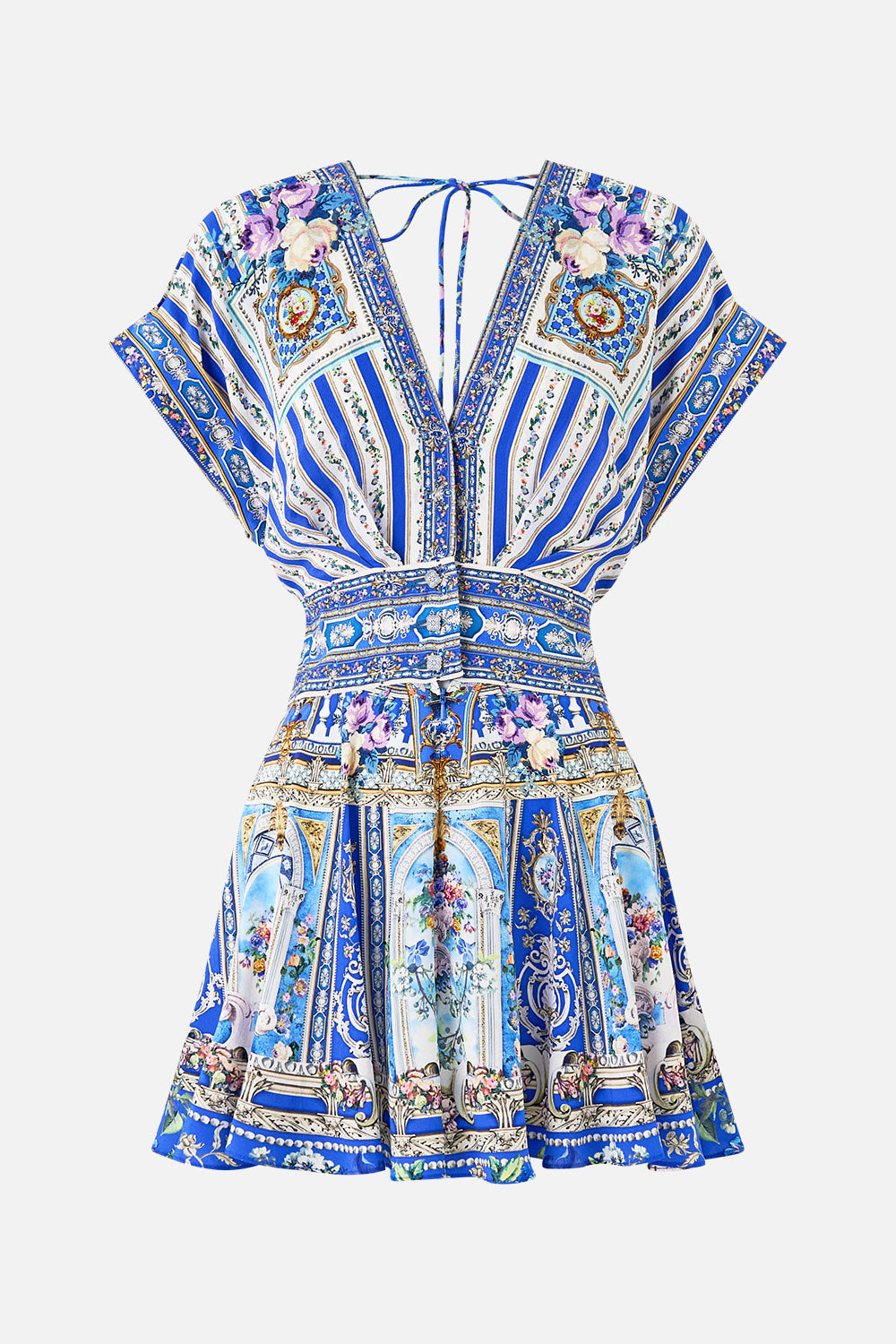 The CAMILLA LONG SLEEVE HIDDEN PLACKET SHIRT HOUSE OF HOROSCOPES in our  print.