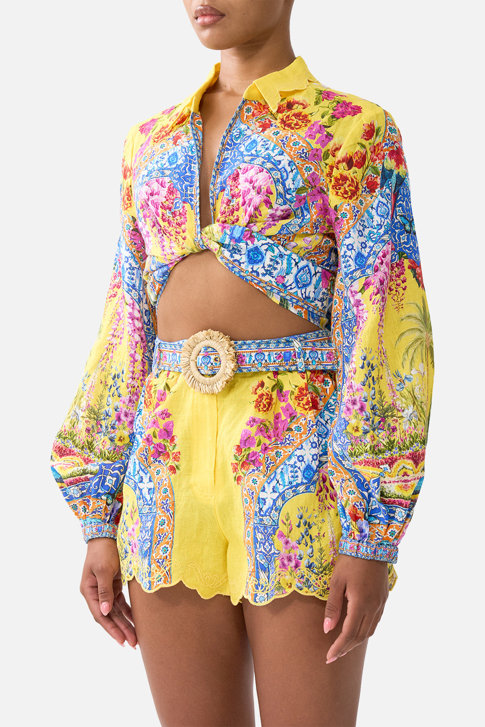 The CAMILLA JERSEY TURTLENECK THE HUM OF THE ALHAMBRA in our  print.