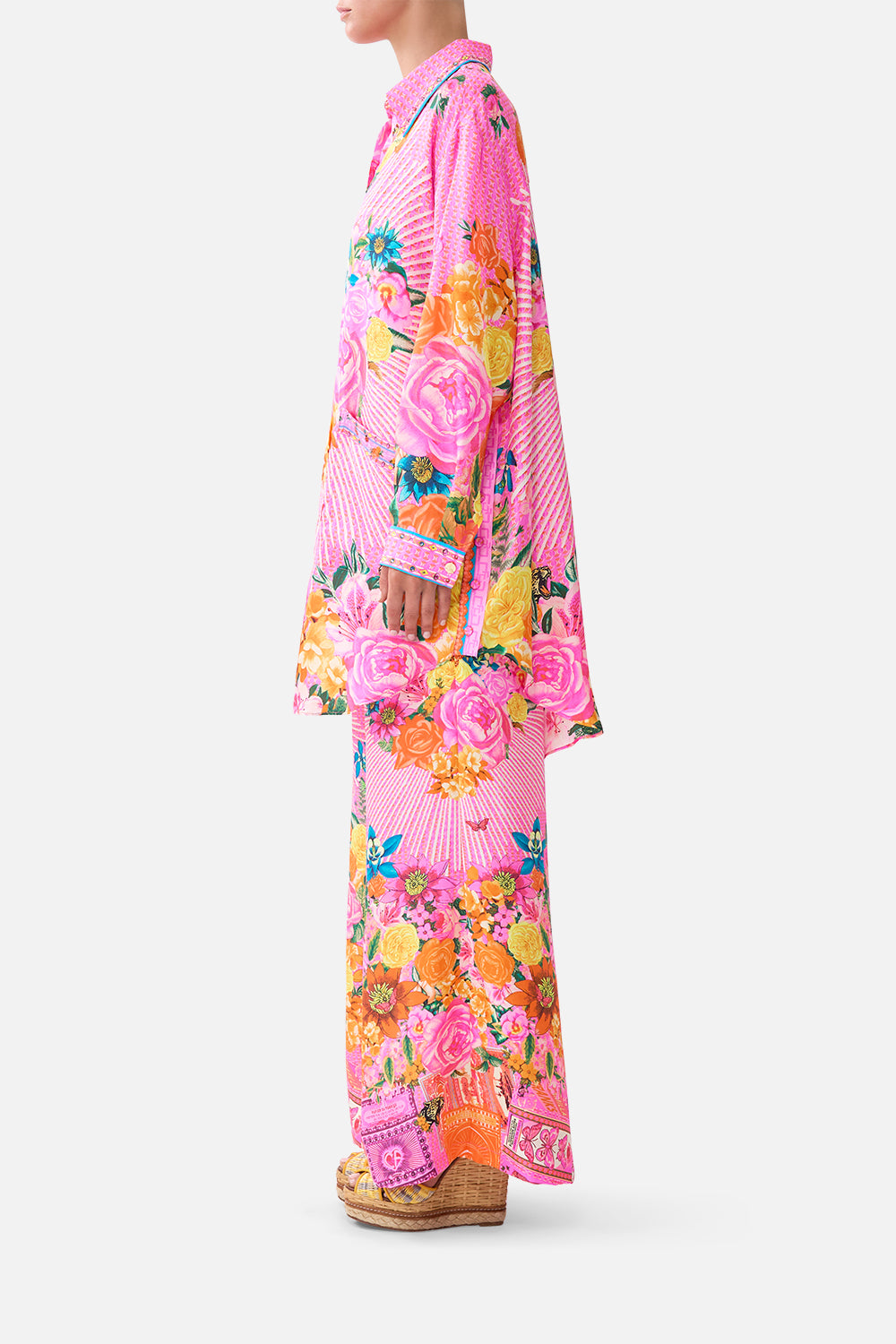 The CAMILLA BAT SLEEVE DRESS TOTEMS AND TREASURES in our TOTEMS AND TREASURES print.