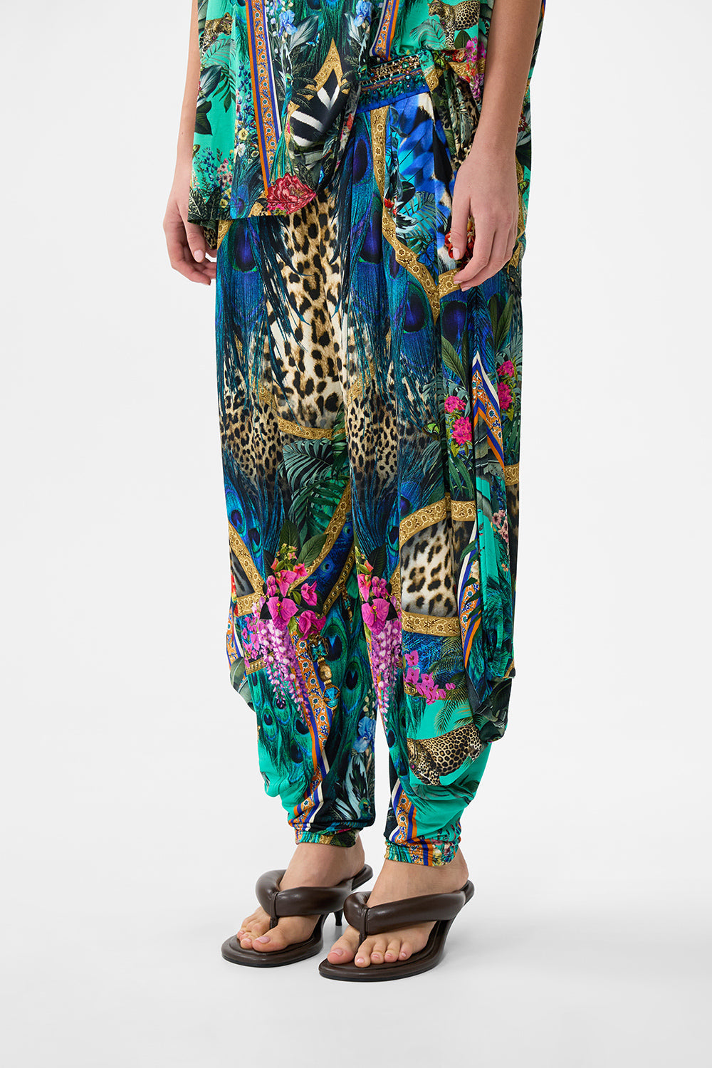 The CAMILLA SHORT WAISTED DRESS MIDSUMMER MOSAICS in our MIDSUMMER MOSAICS print.