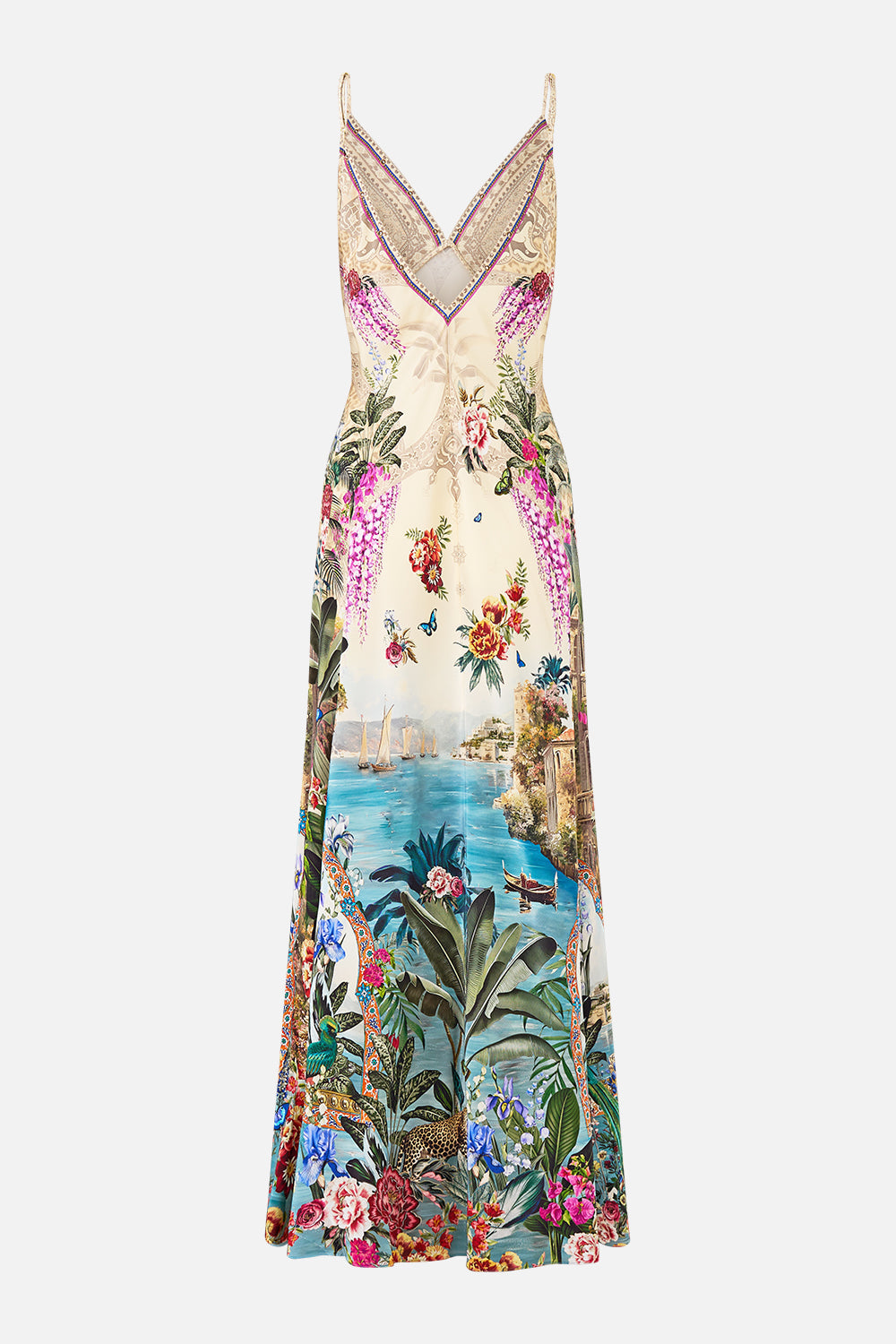 The CAMILLA OPEN FRONT CARDI CAPE JUNGLE FLIGHT in our JUNGLE FLIGHT print.