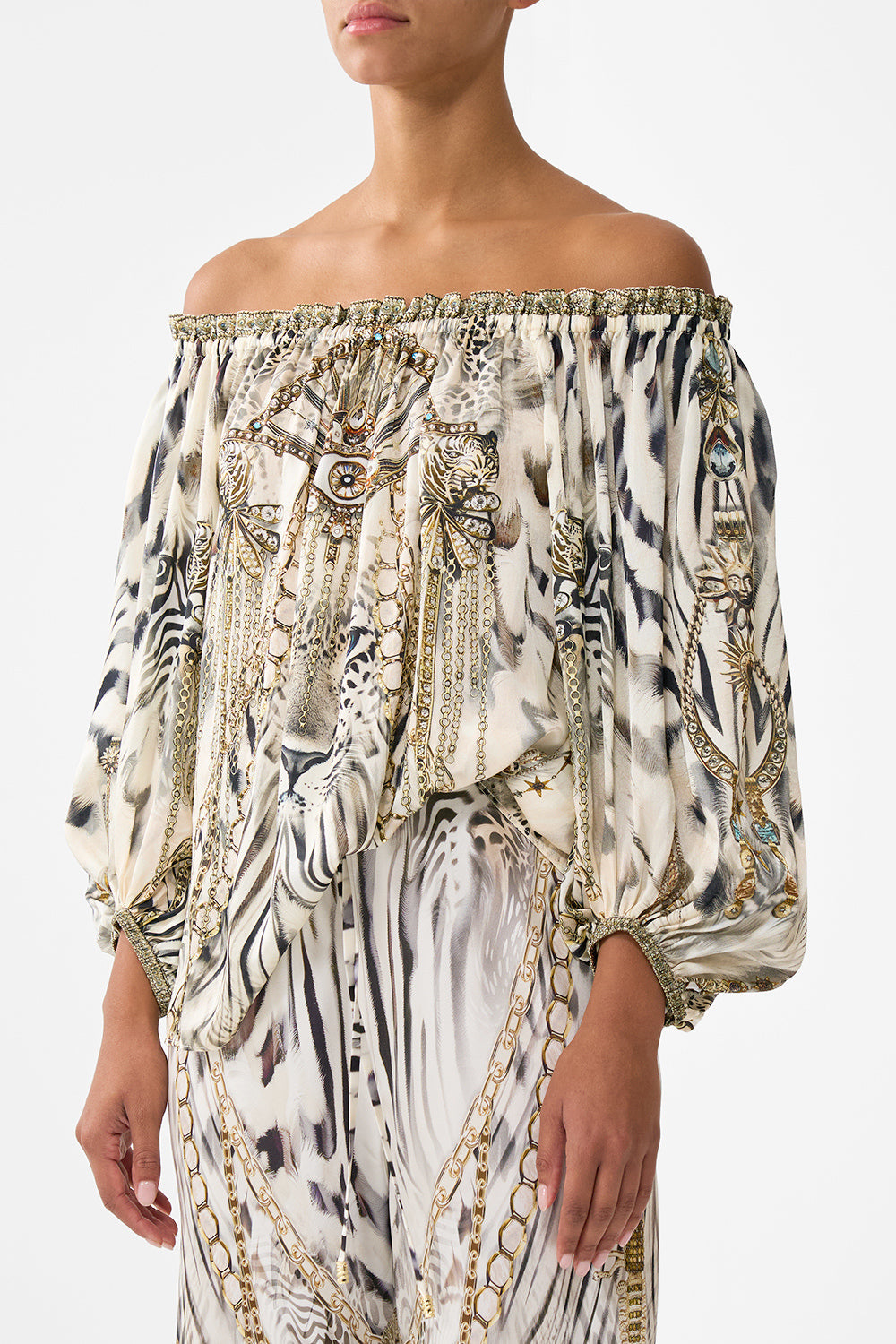 FRILL OFF SHOULDER TOP LADY LIONHEART