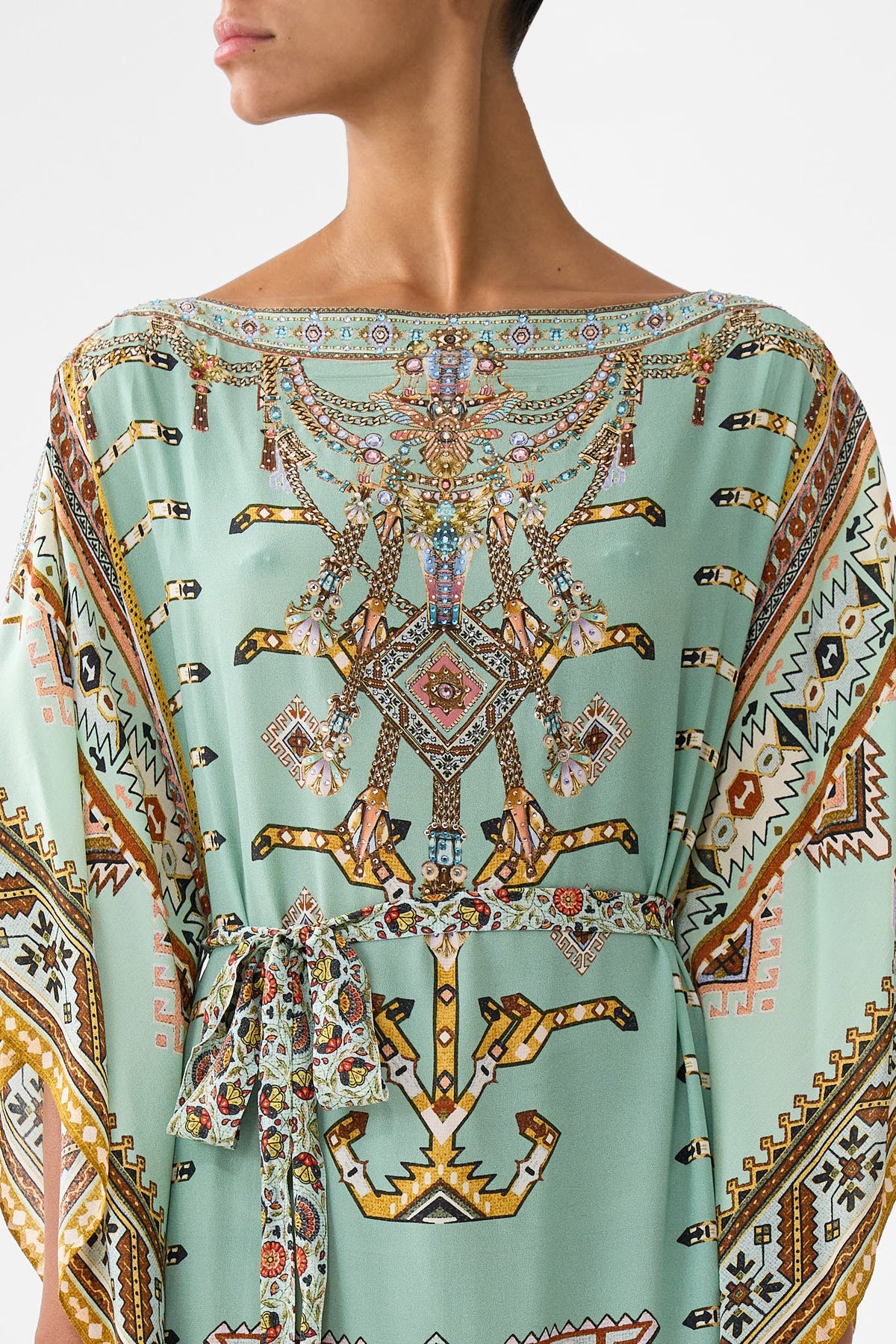 SCARF KAFTAN WITH TIE WAIST LEGEND HAS IT