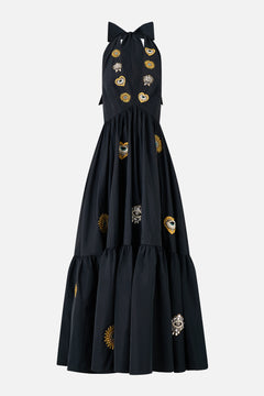 RUFFLE HEM HALTER DRESS AMULETS AND ALCHEMY